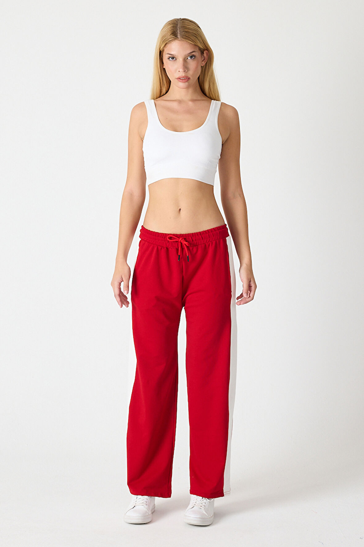 Kadın Yanı Şeritli Plazzo Pantolon 3000