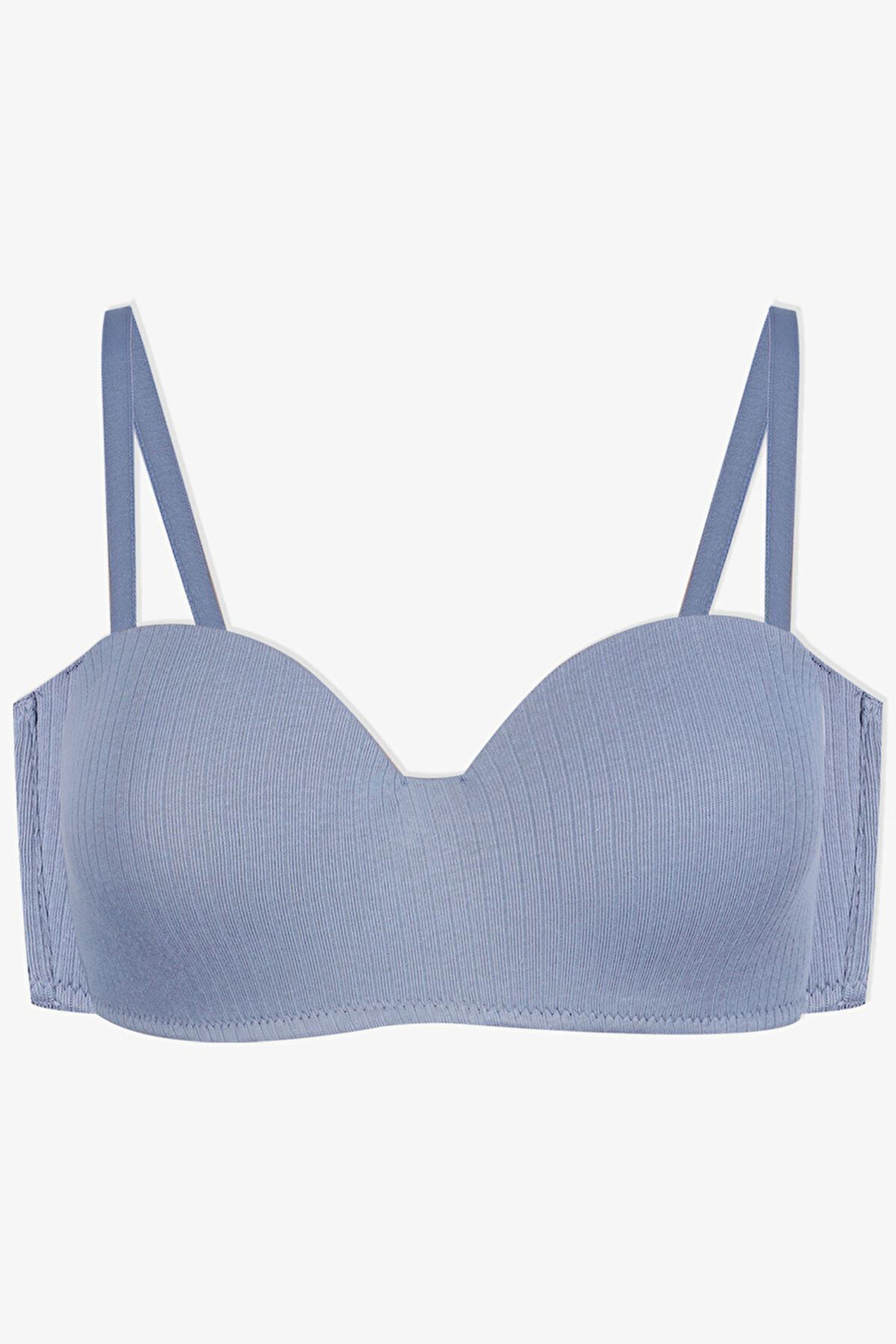 Kadın Dolgusuz Pamuklu Fitilli Straplez Sütyen