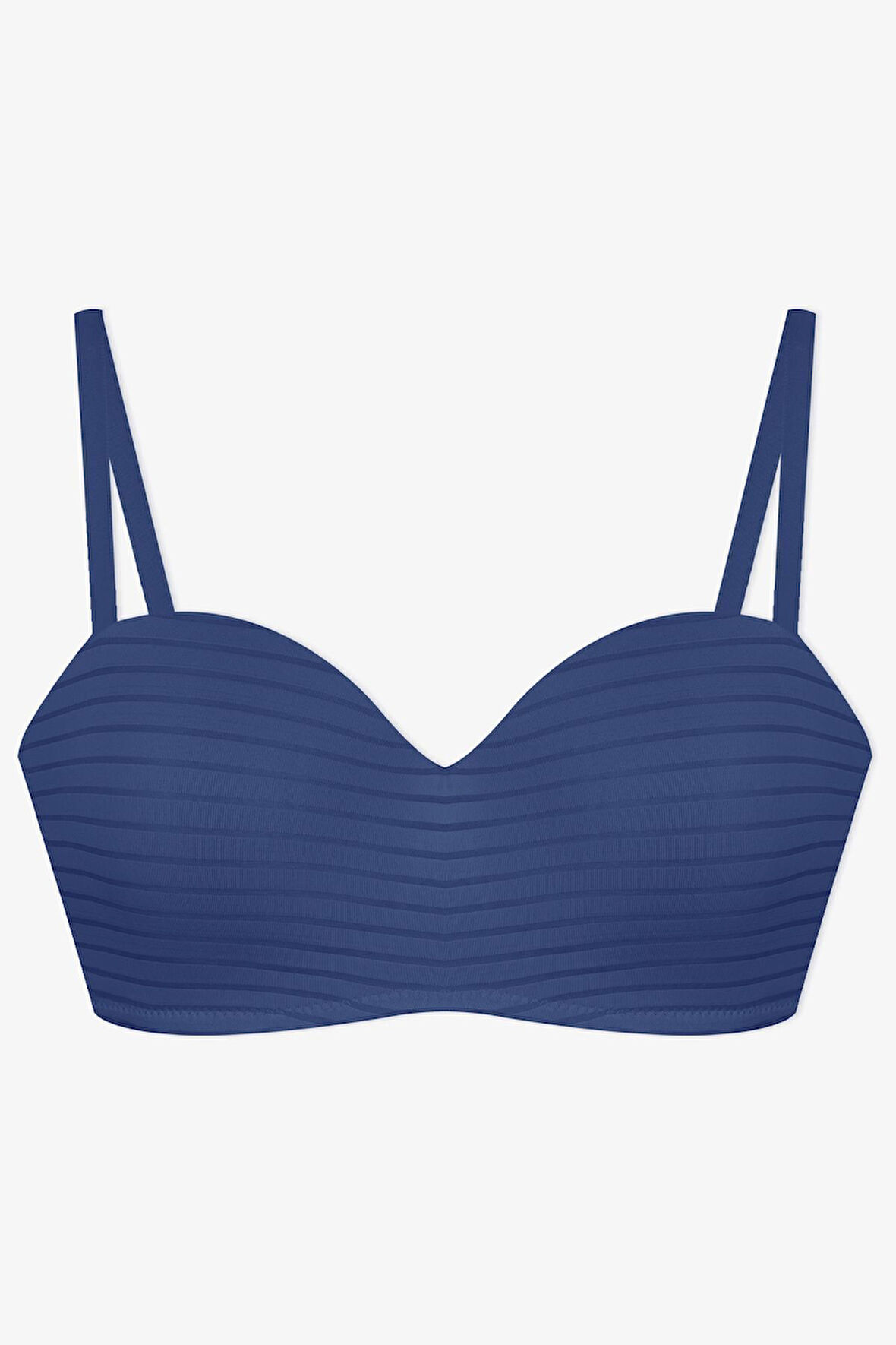 Kadın Dolgusuz Transparan Çizgili Toparlayıcı Straplez Sütyen