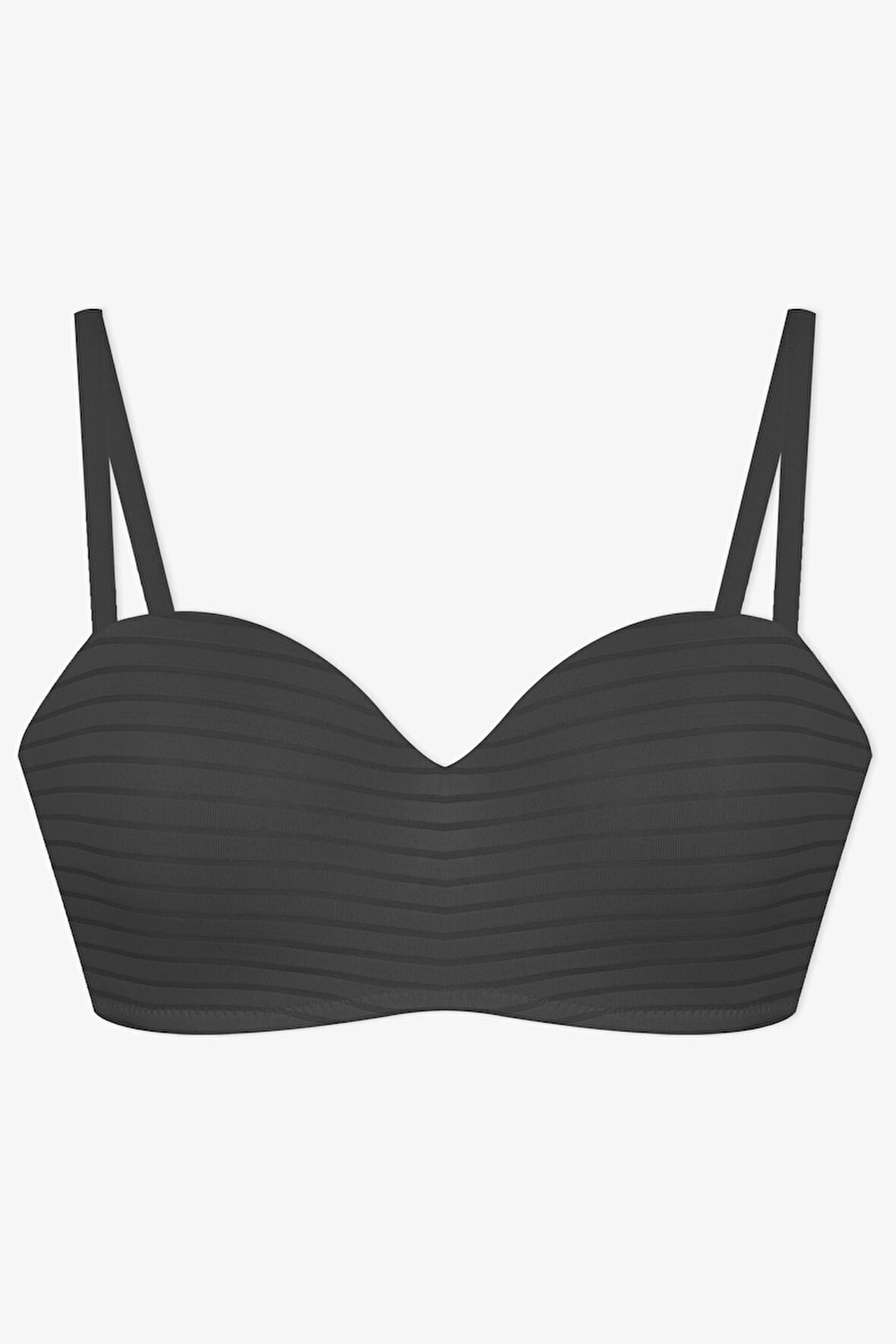 Kadın Dolgusuz Transparan Çizgili Toparlayıcı Straplez Sütyen