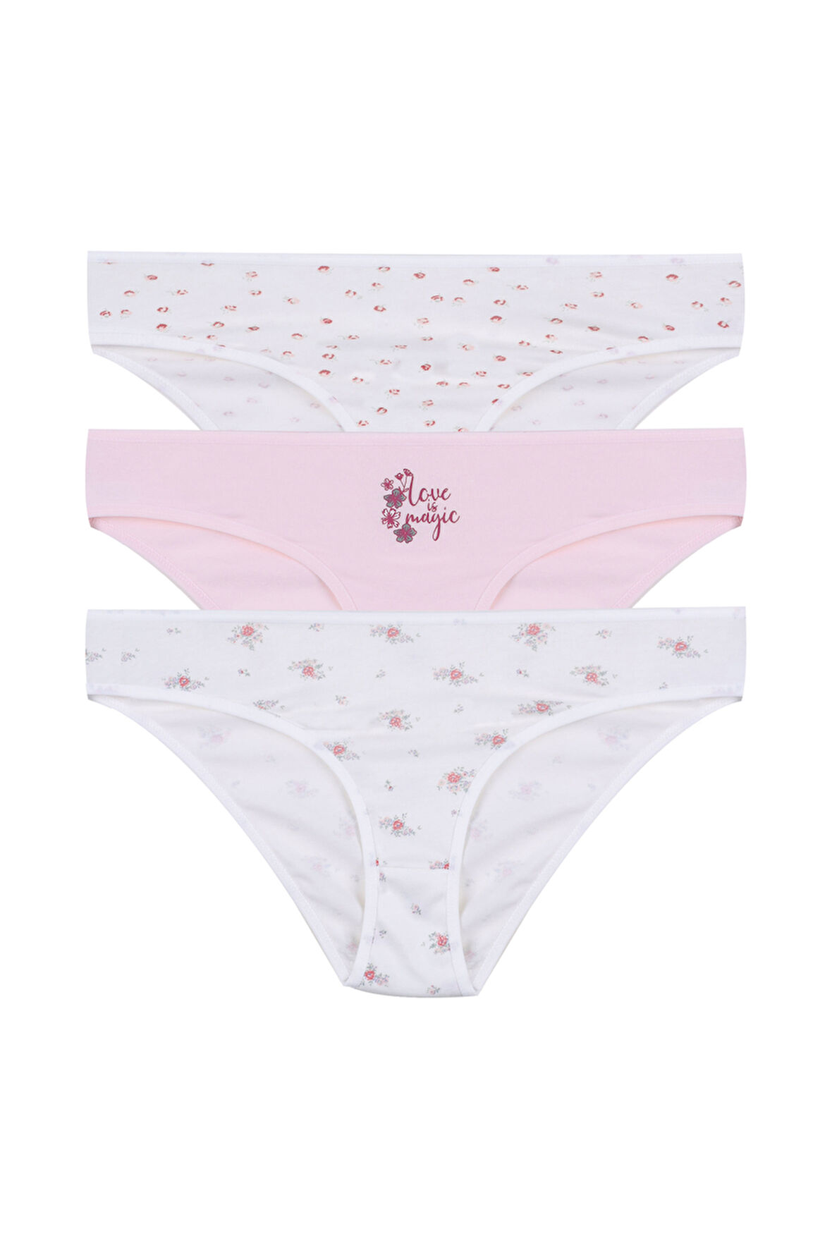 Kadın 3'lü Pamuklu Basic Külot