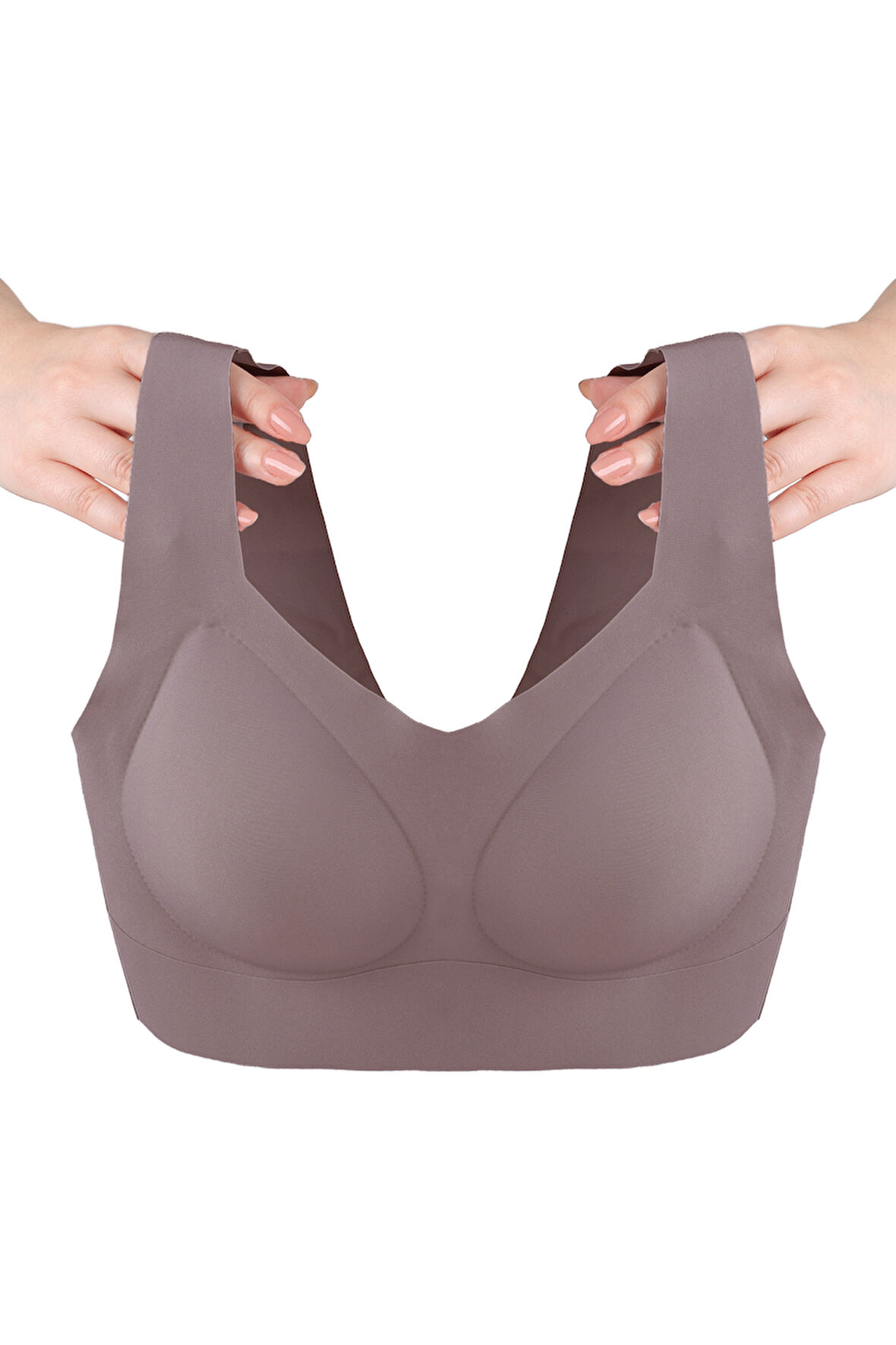 Balensiz Lazer Dikişsiz Çıkarılabilir Pedli Kalın Askılı Görünmez Sütyen