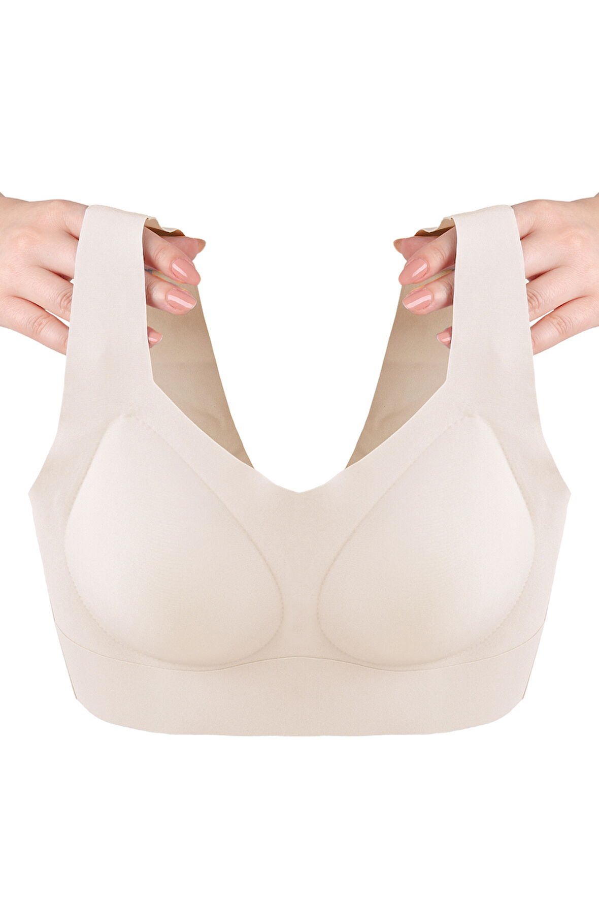 Balensiz Lazer Dikişsiz Çıkarılabilir Pedli Kalın Askılı Görünmez Sütyen
