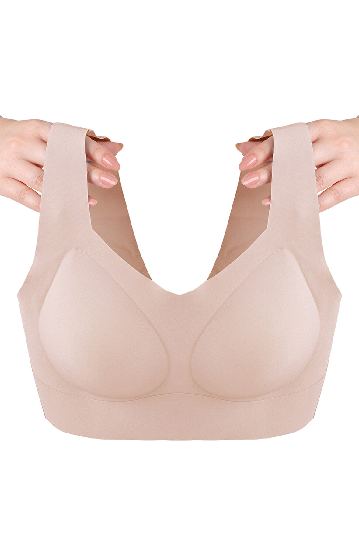 Balensiz Lazer Dikişsiz Çıkarılabilir Pedli Kalın Askılı Görünmez Sütyen