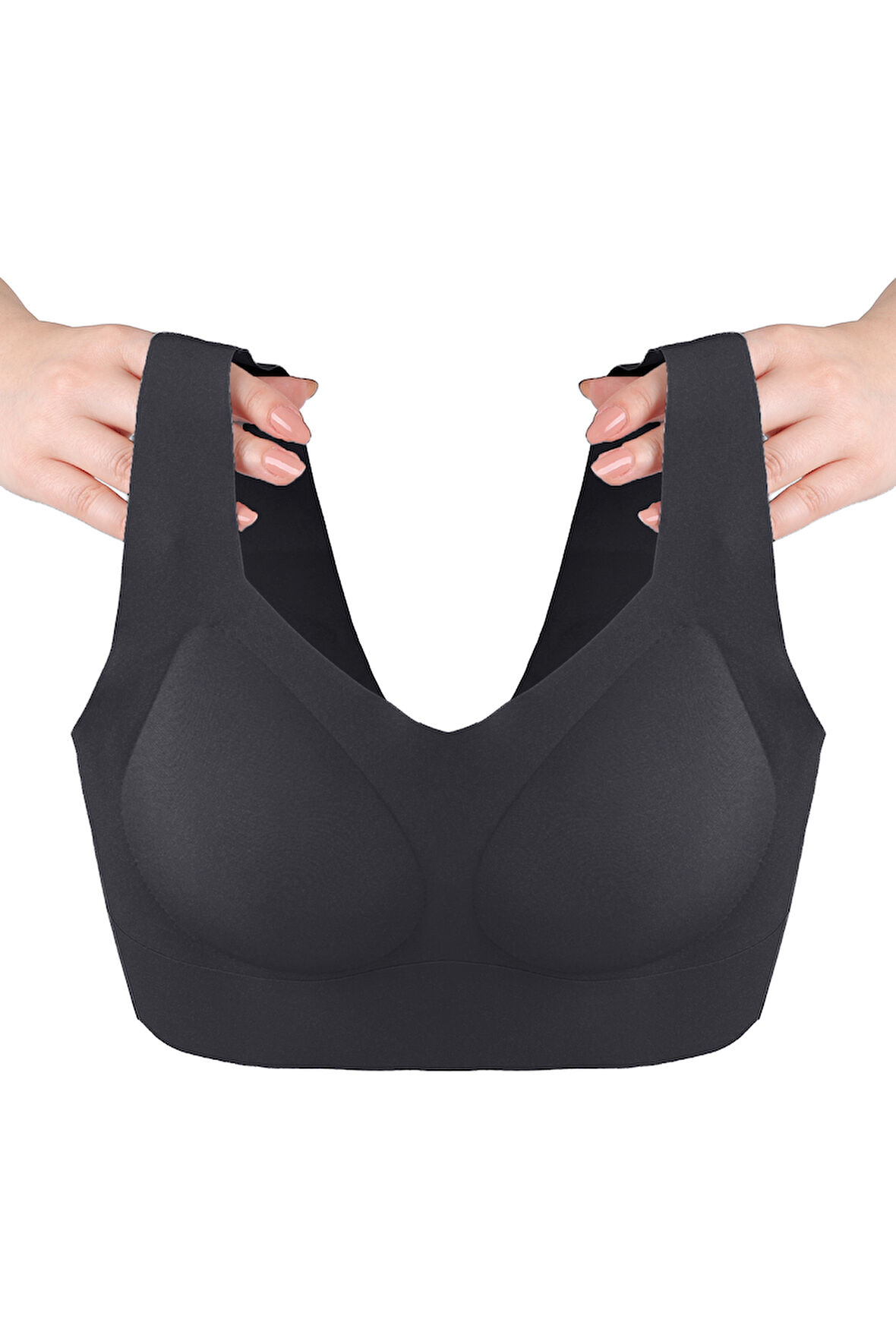 Balensiz Lazer Dikişsiz Çıkarılabilir Pedli Kalın Askılı Görünmez Sütyen