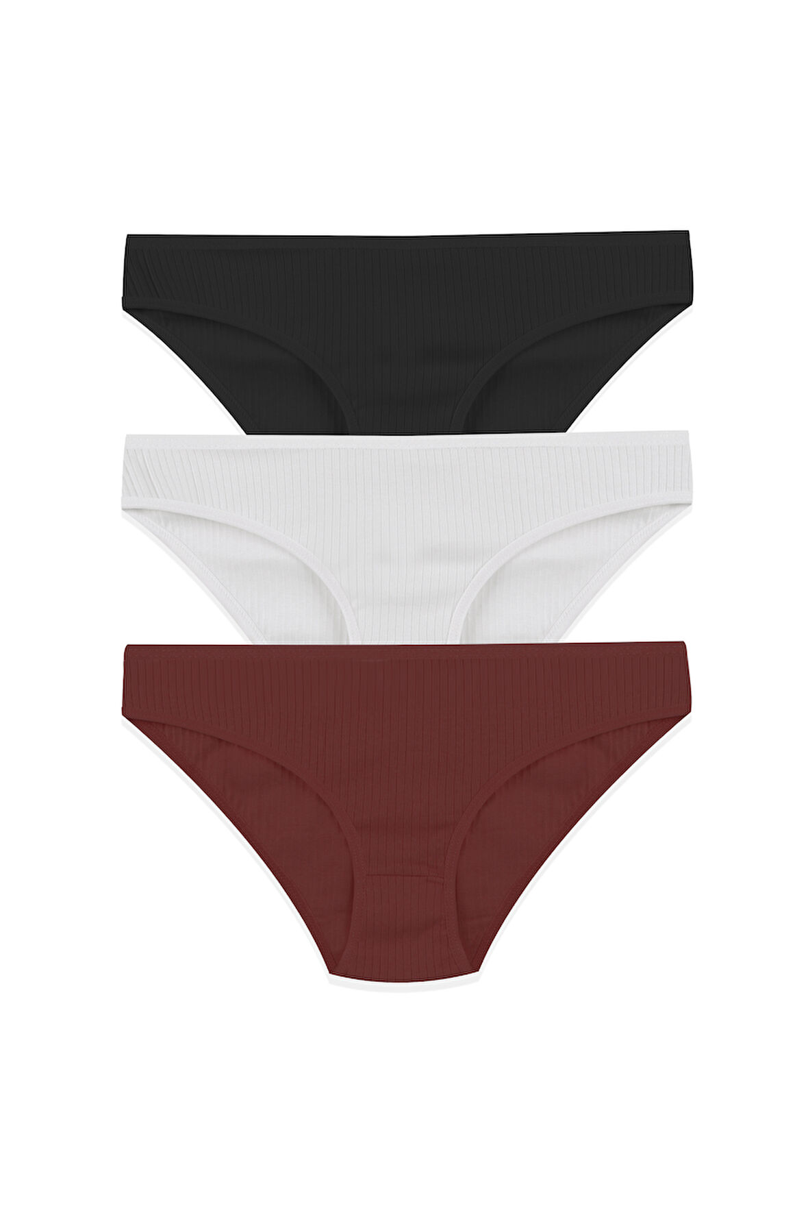 Kadın 3'lü Pamuklu Fitilli Külot