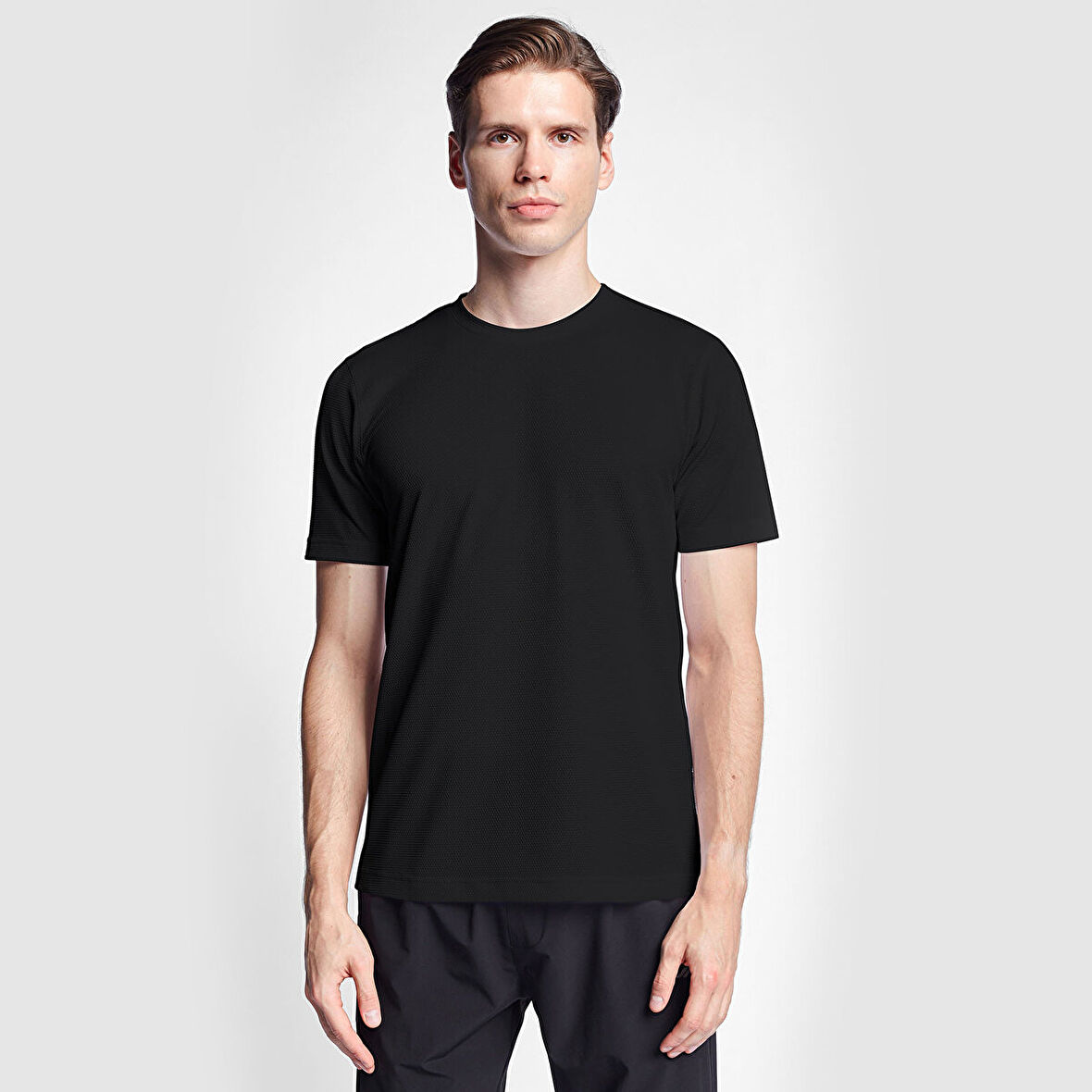 LESCON 25S-1298-25N ERKEK KISA KOL TİŞÖRT SİYAH