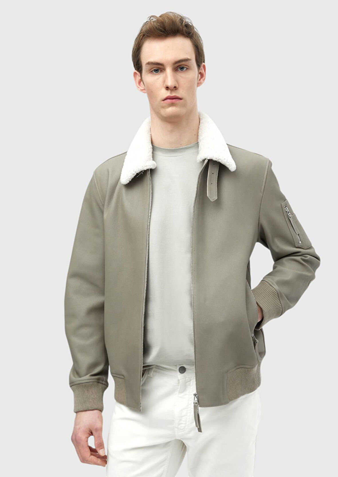 Vizon Regular Fit Casual Deri Deri Mont