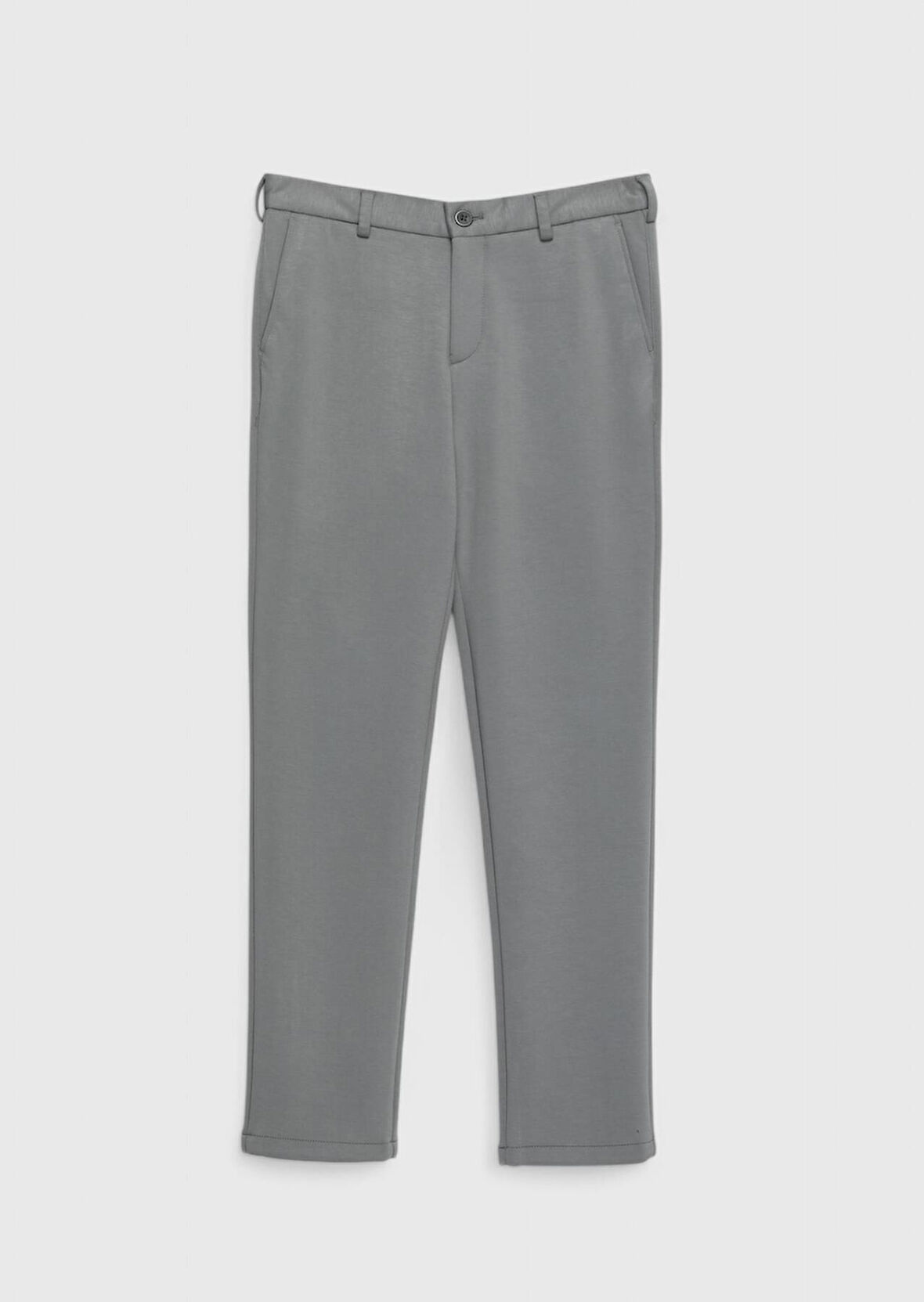 Antrasit Düz Örme Jogging Fit Casual Pantolon