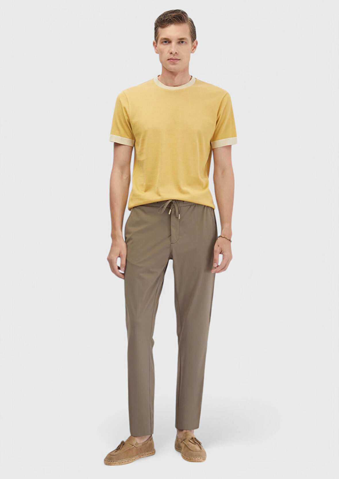 Vizon Düz Dokuma Jogging Fit Casual Pantolon