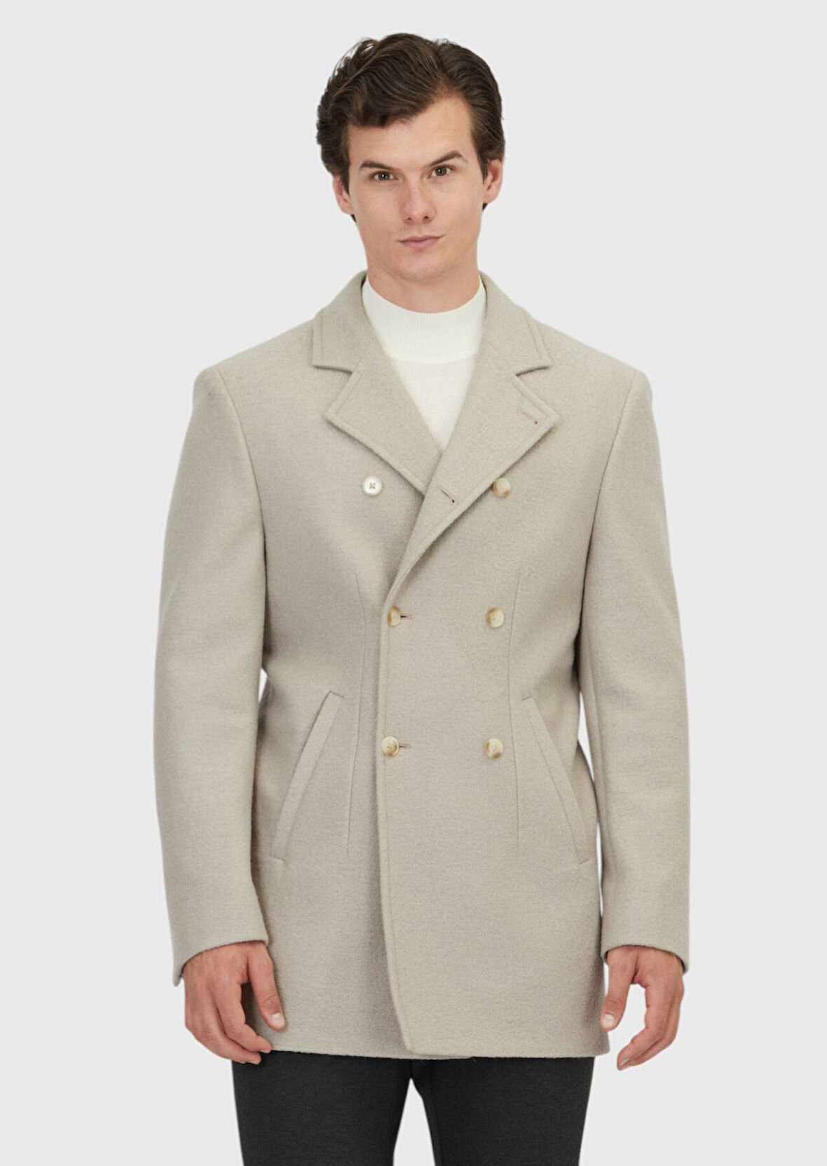 Vizon Regular Fit Kruvaze Yaka Casual Dokuma Kaban