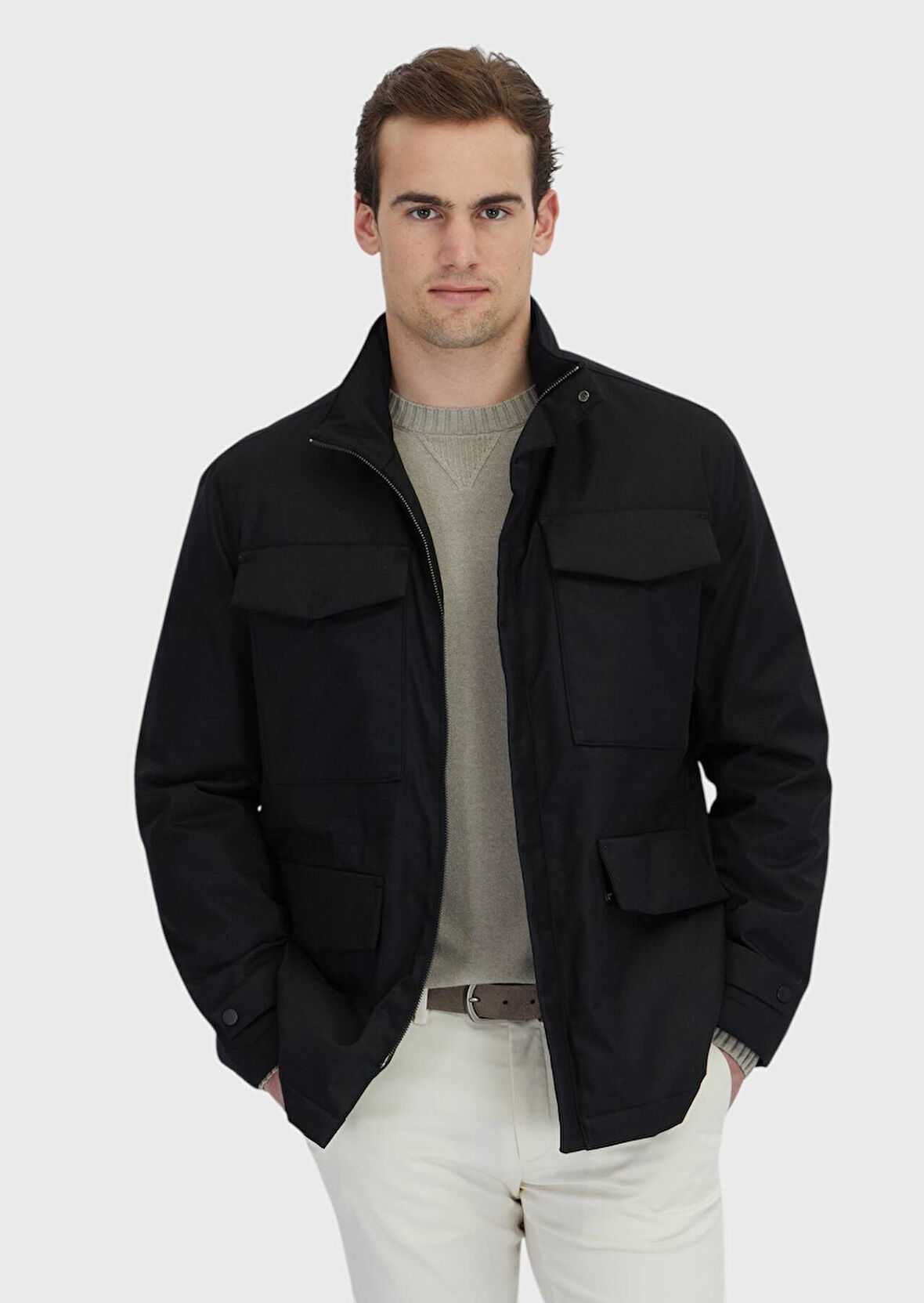 Siyah Regular Fit Spor Ceket