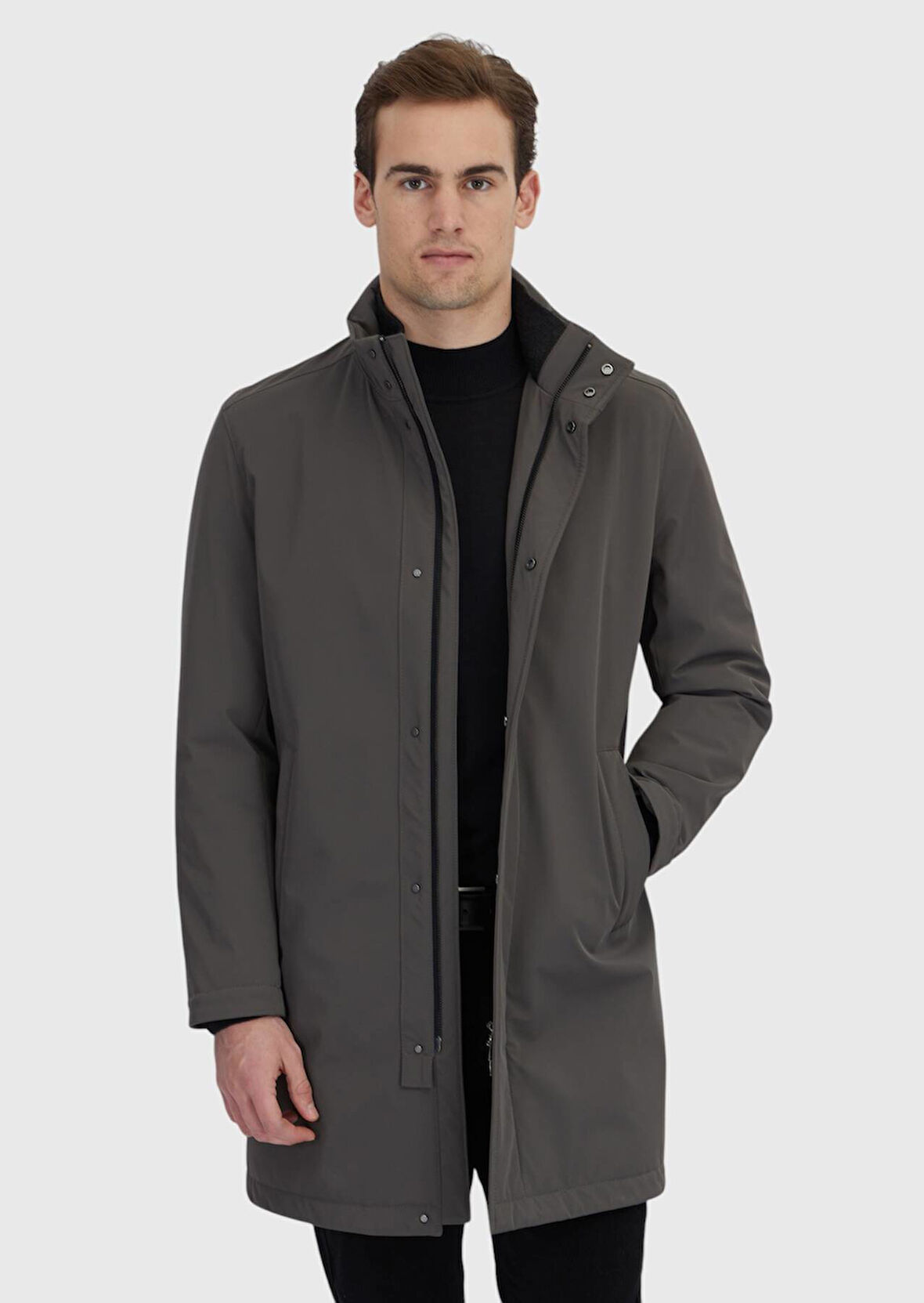 Kahverengi Regular Fit Dik Yaka Casual Dokuma Kaban