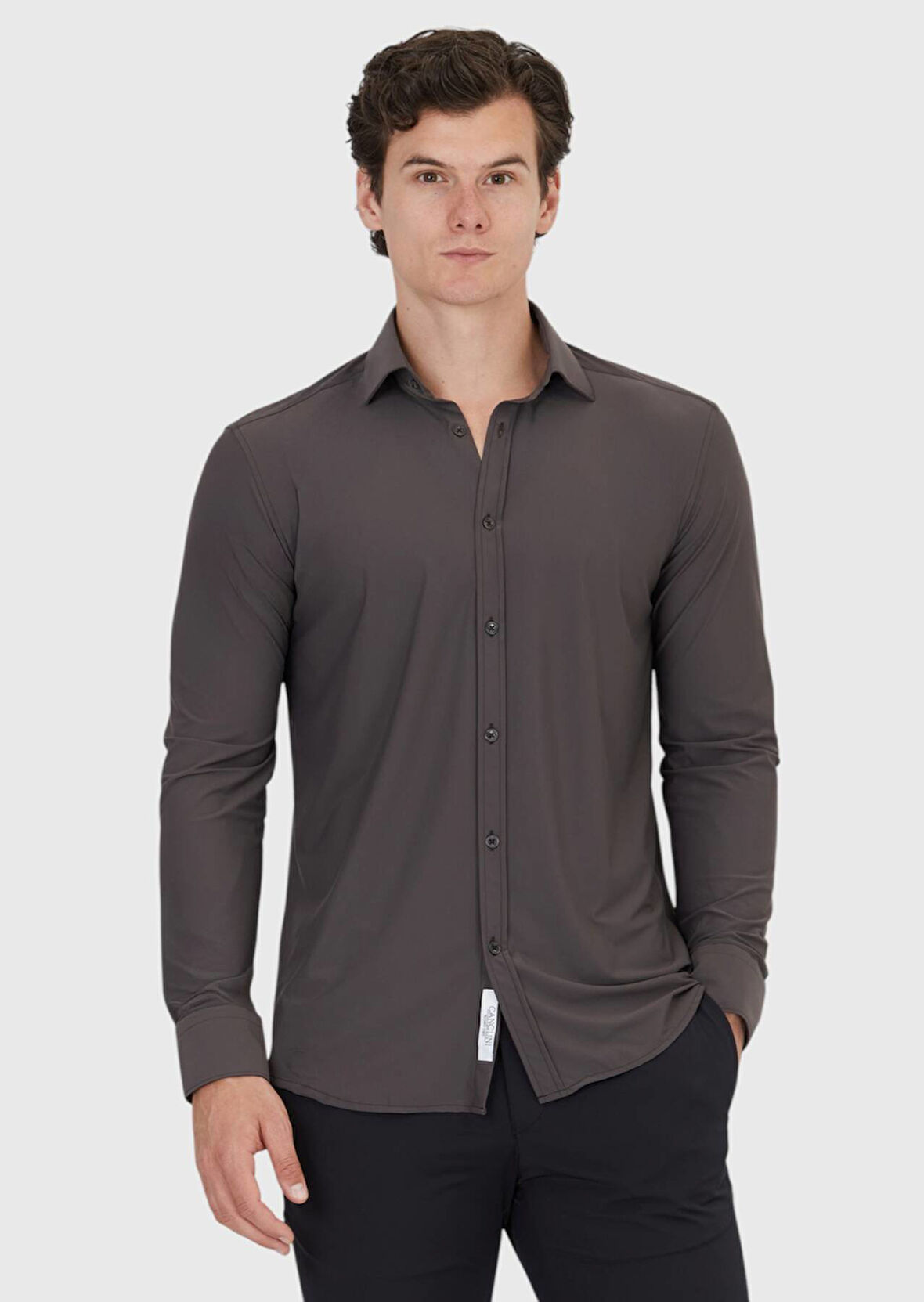 Bordo Düz Regular Fit Dokuma Klasik Gömlek