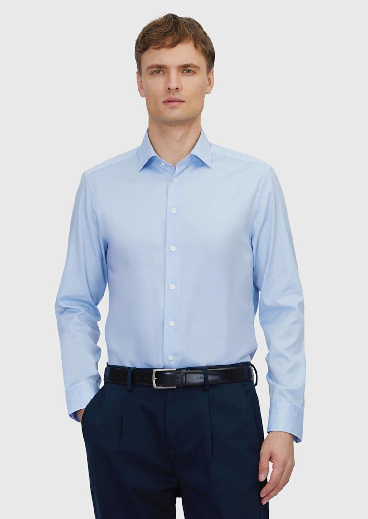 Mavi Regular Fit Dokuma Klasik %100 Pamuk Gömlek