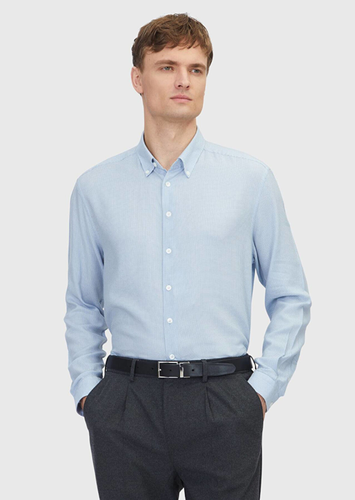 Mavi Casual Fit Dokuma Casual Pamuk Karışımlı Gömlek