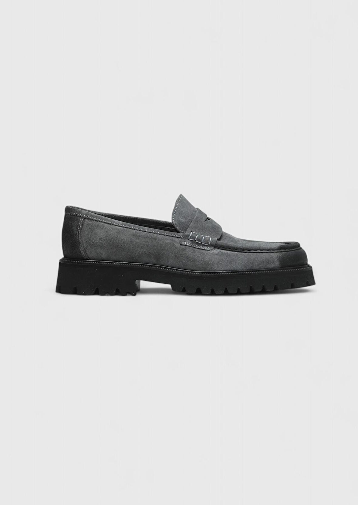 Antrasit Süet Casual Loafer