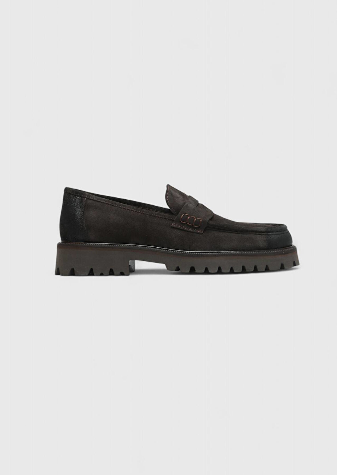 Kahverengi Süet Casual Loafer