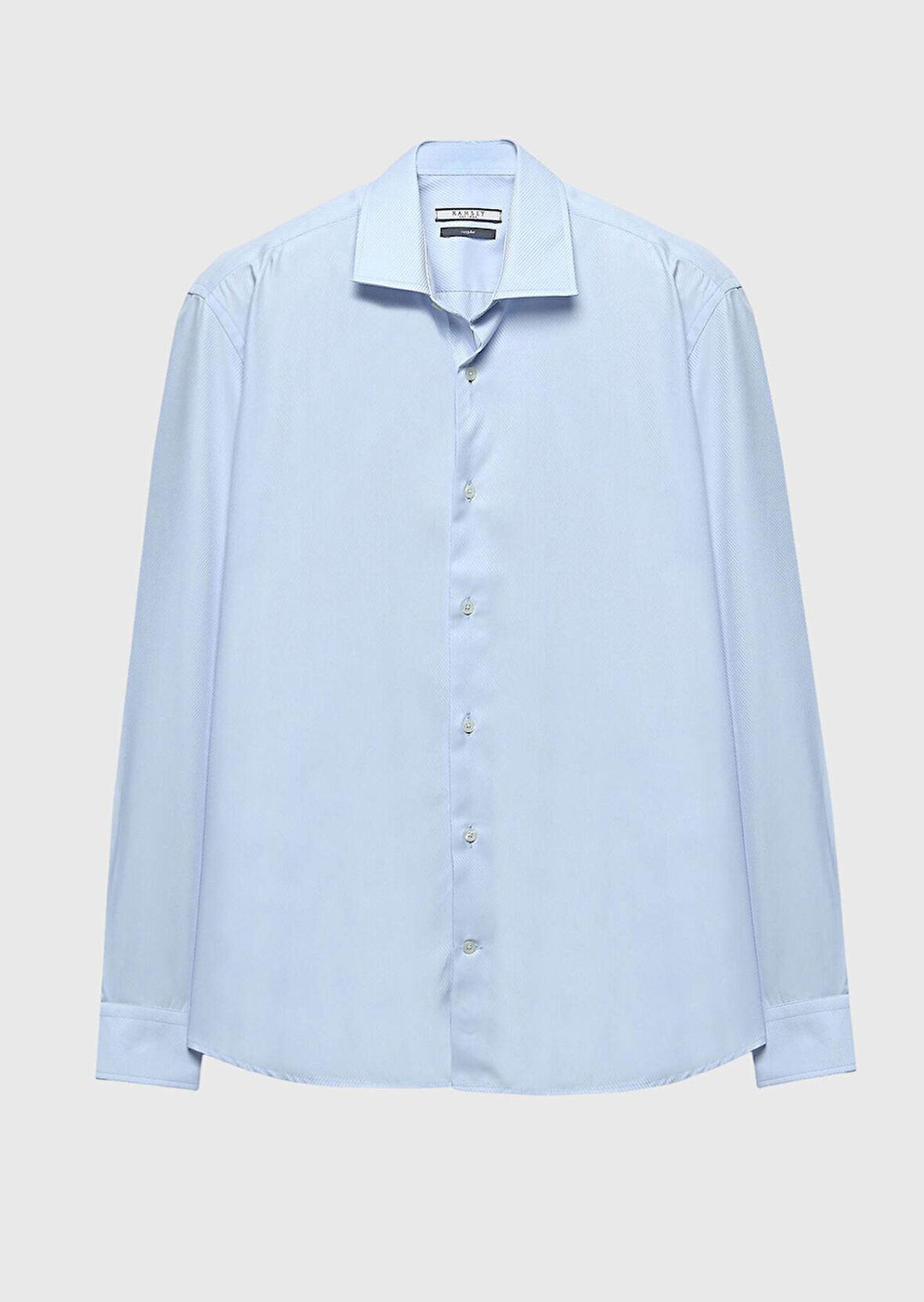 Açık Mavi Regular Fit Dokuma Klasik %100 Pamuk Gömlek