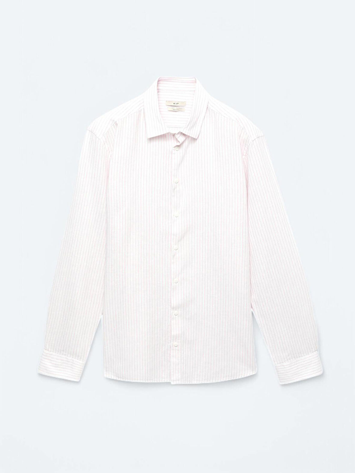 Pembe Çizgili Regular Fit Dokuma Casual Pamuk Karışımlı Gömlek