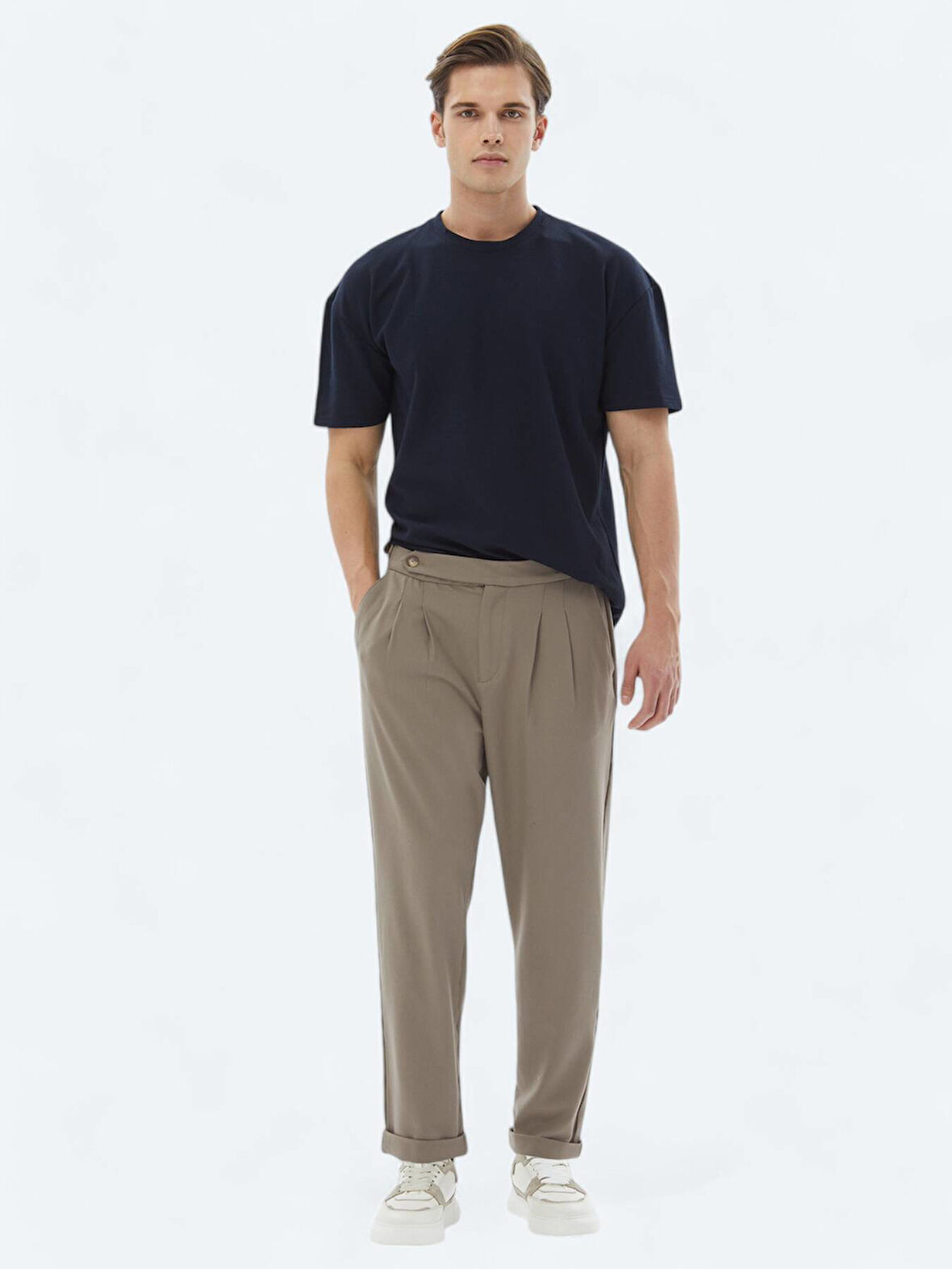 Vizon Dokuma Carrot Fit Casual Pantolon