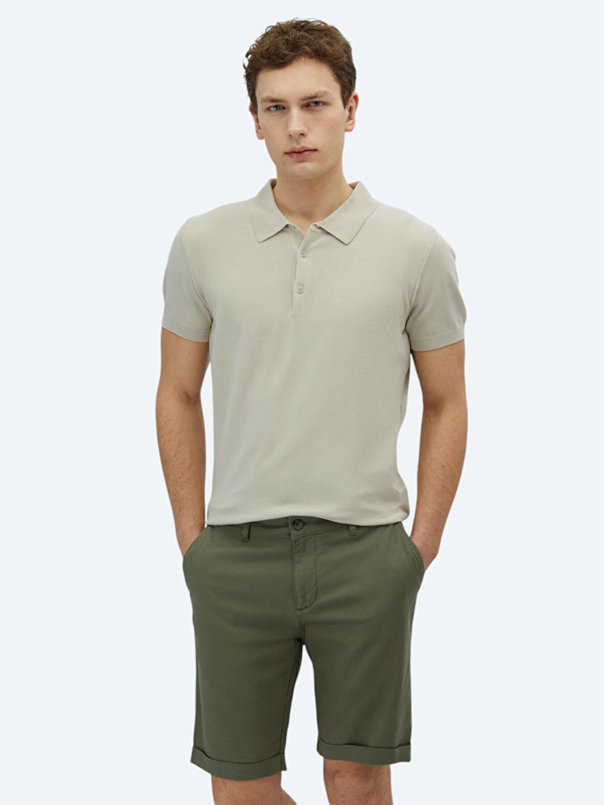 Taş Polo Yaka Düz Örgü Triko