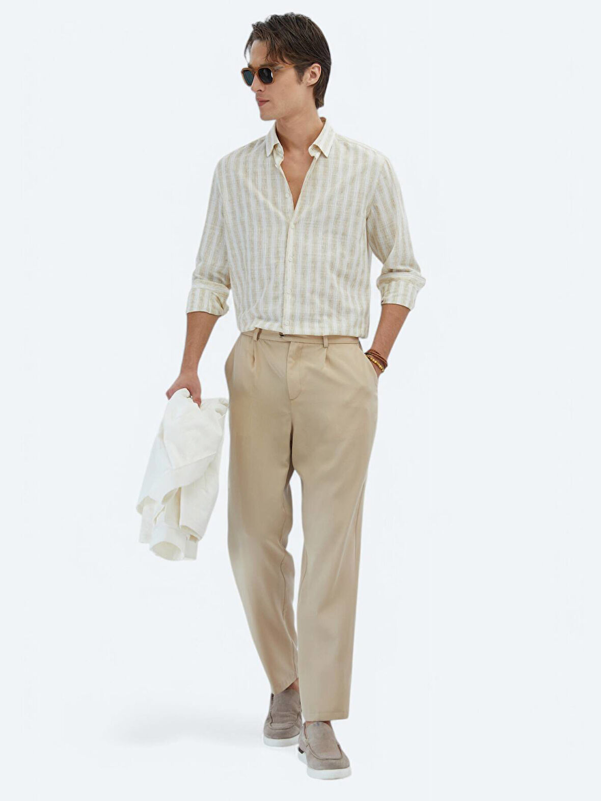 Deve Tüyü Dokuma Loose Fit Casual Pantolon