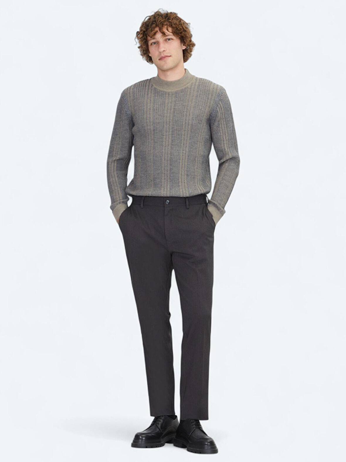 Antrasit Dokuma Jogging Fit Çevre Dostu Casual Pantolon