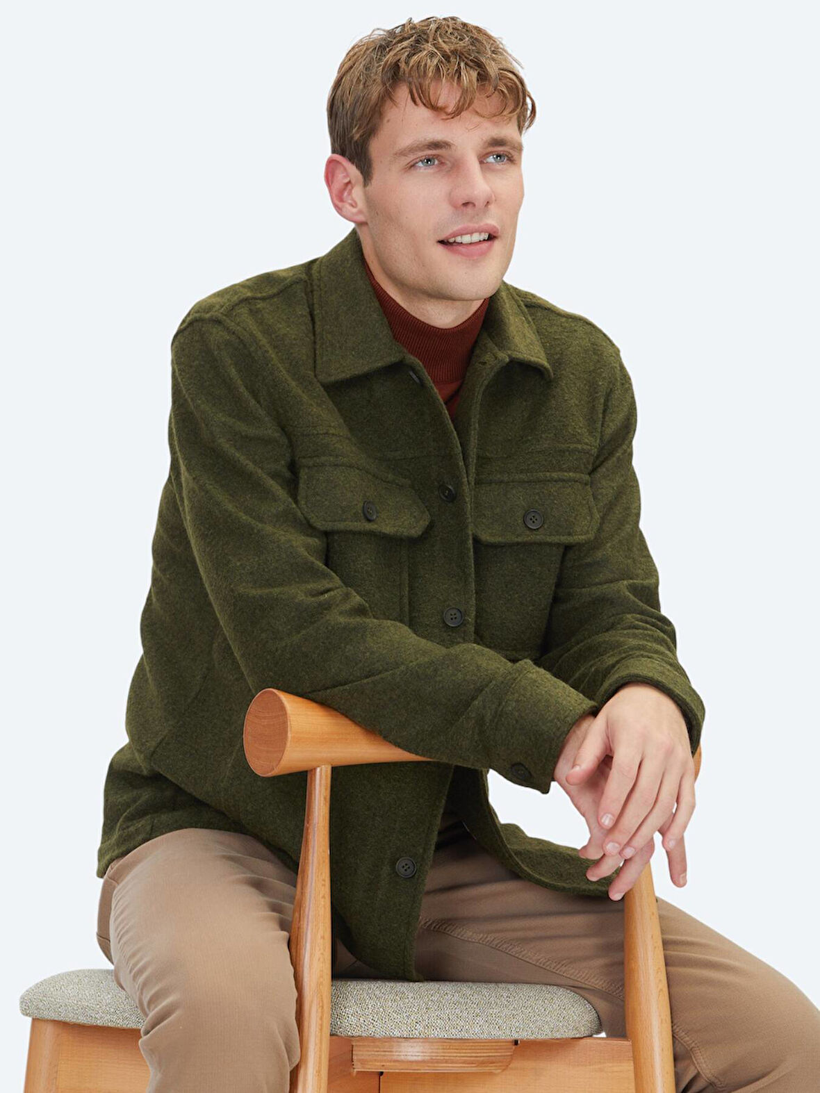 Haki Regular Fit Overshırt