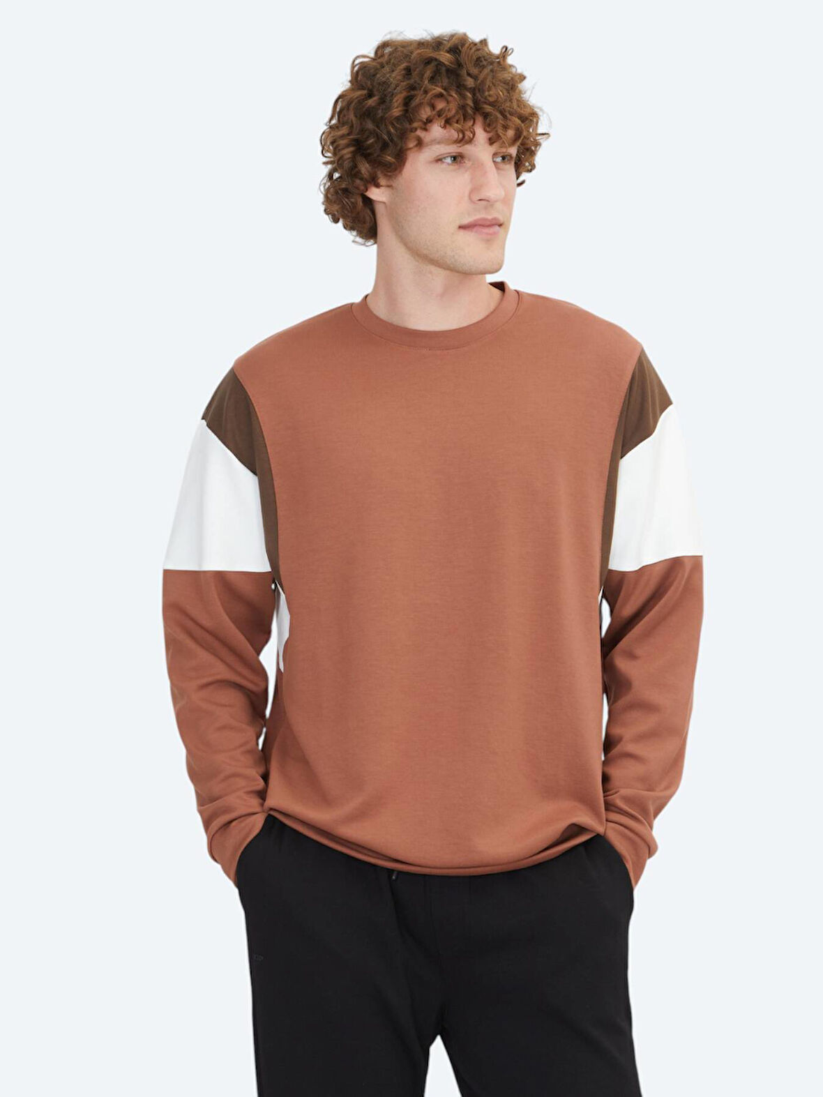 Kiremit Bisiklet Yaka Sweatshırt
