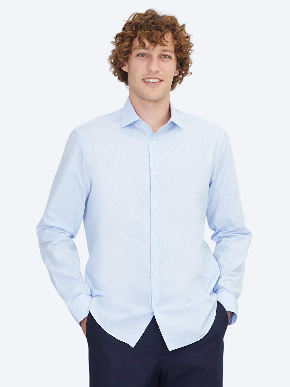 Mavi Regular Fit Dokuma Klasik %100 Pamuk Gömlek