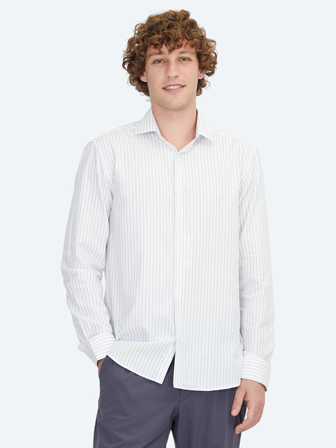 Mavi Regular Fit Dokuma Klasik %100 Pamuk Gömlek