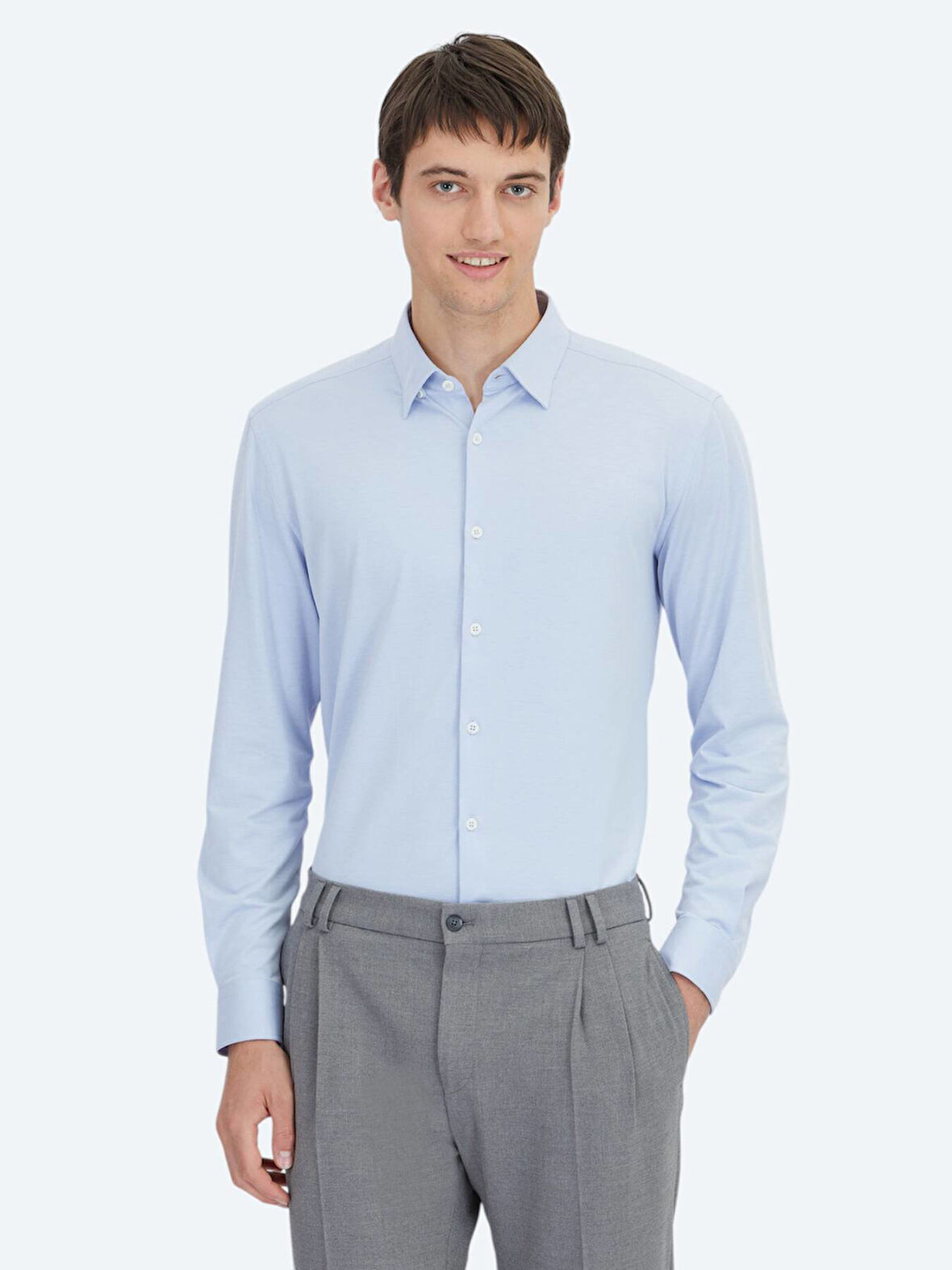 Mavi Regular Fit Spor Pamuk Karışımlı Gömlek