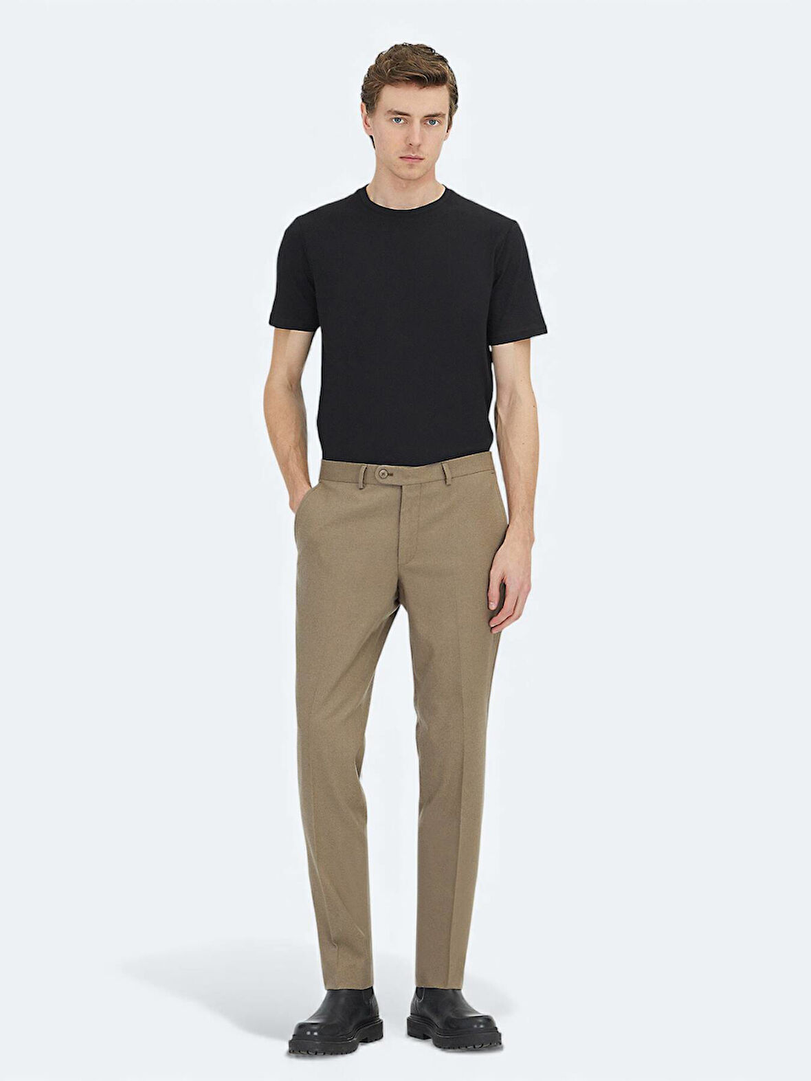 Vizon Düz Dokuma Fitted Fit Klasik Pantolon