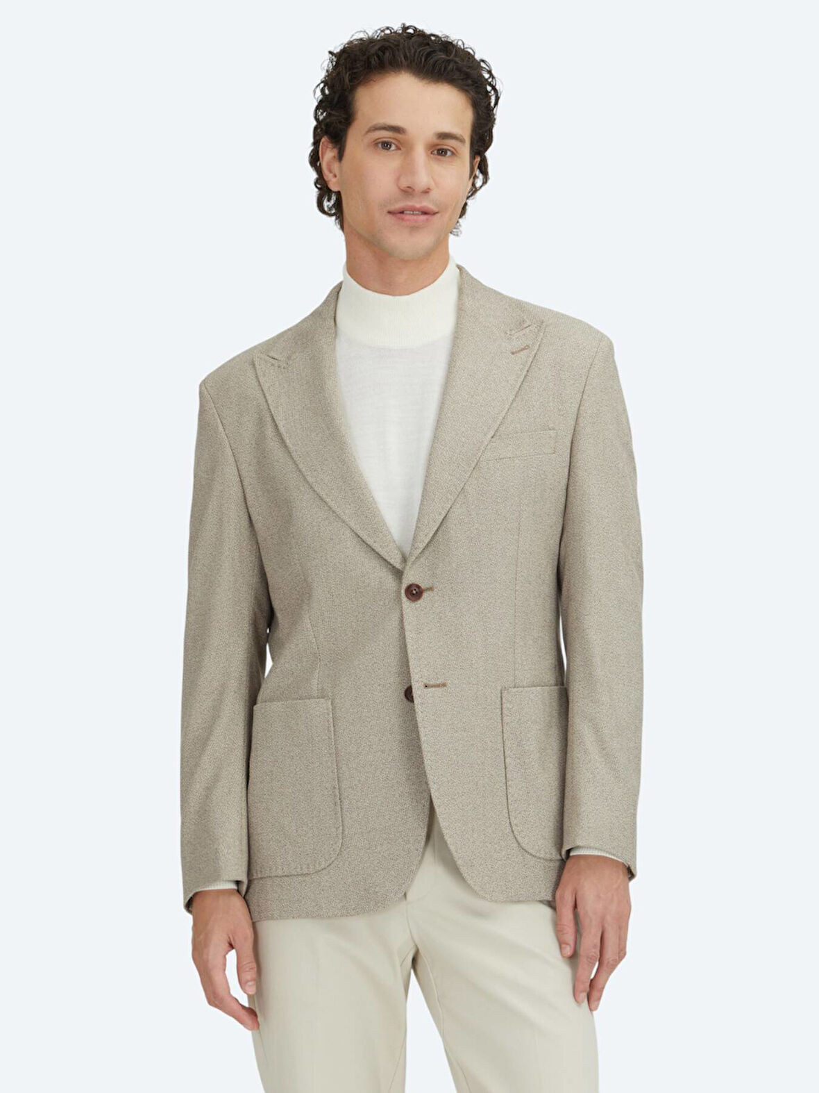 Kahverengi Kareli Modern Fit Ceket