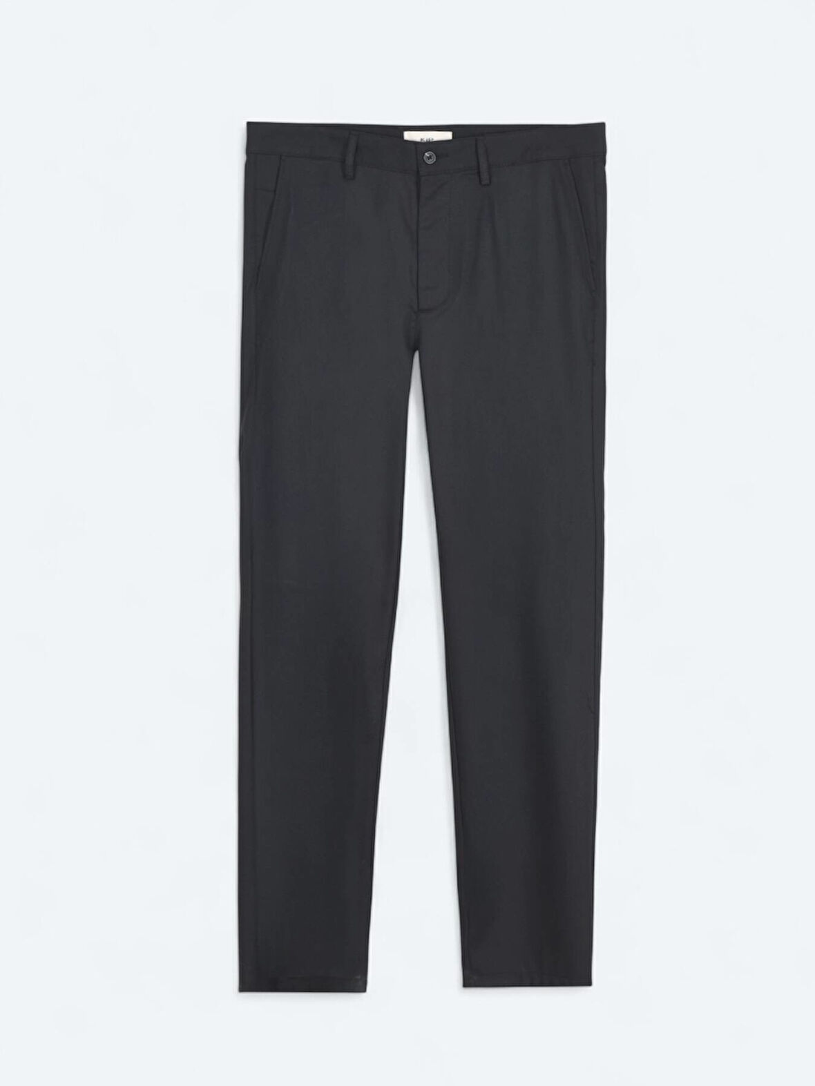 Siyah Düz Dokuma Regular Fit Casual Pantolon