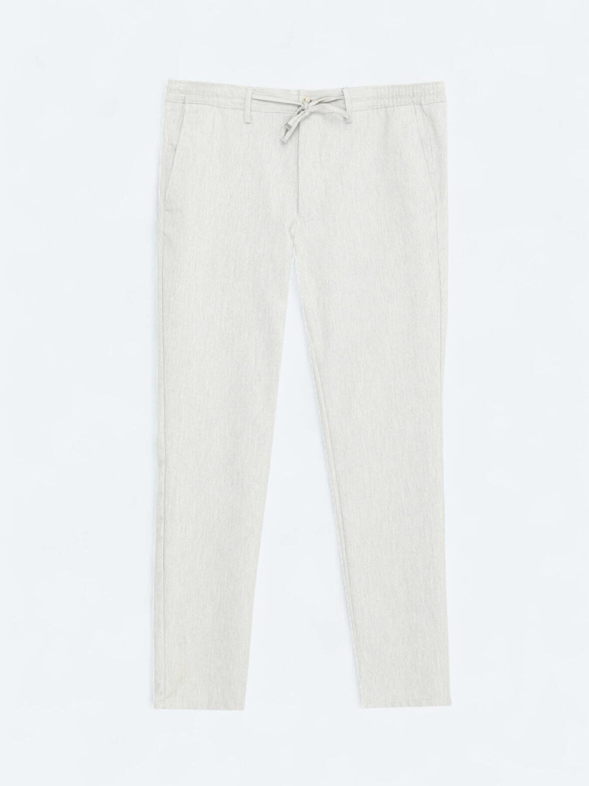 Koyu Bej Düz Dokuma Jogging Fit Casual Pantolon