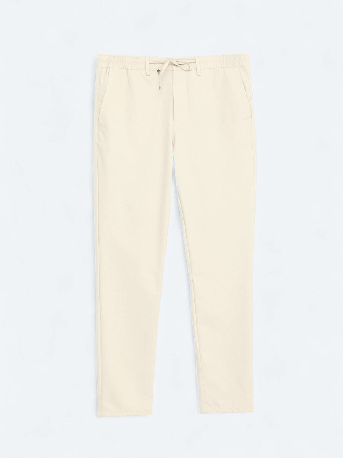 Koyu Bej Düz Dokuma Jogging Fit Casual Pantolon