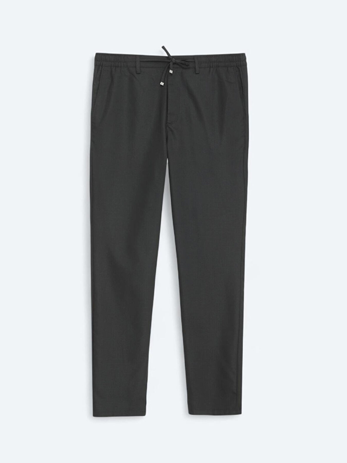 Siyah Düz Dokuma Jogging Fit Casual Pantolon