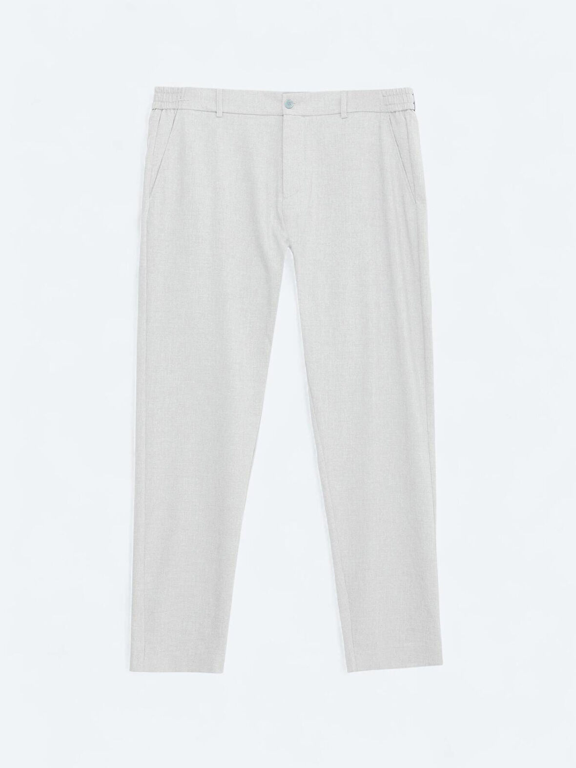 Gri Dokuma Jogging Fit Casual Pantolon