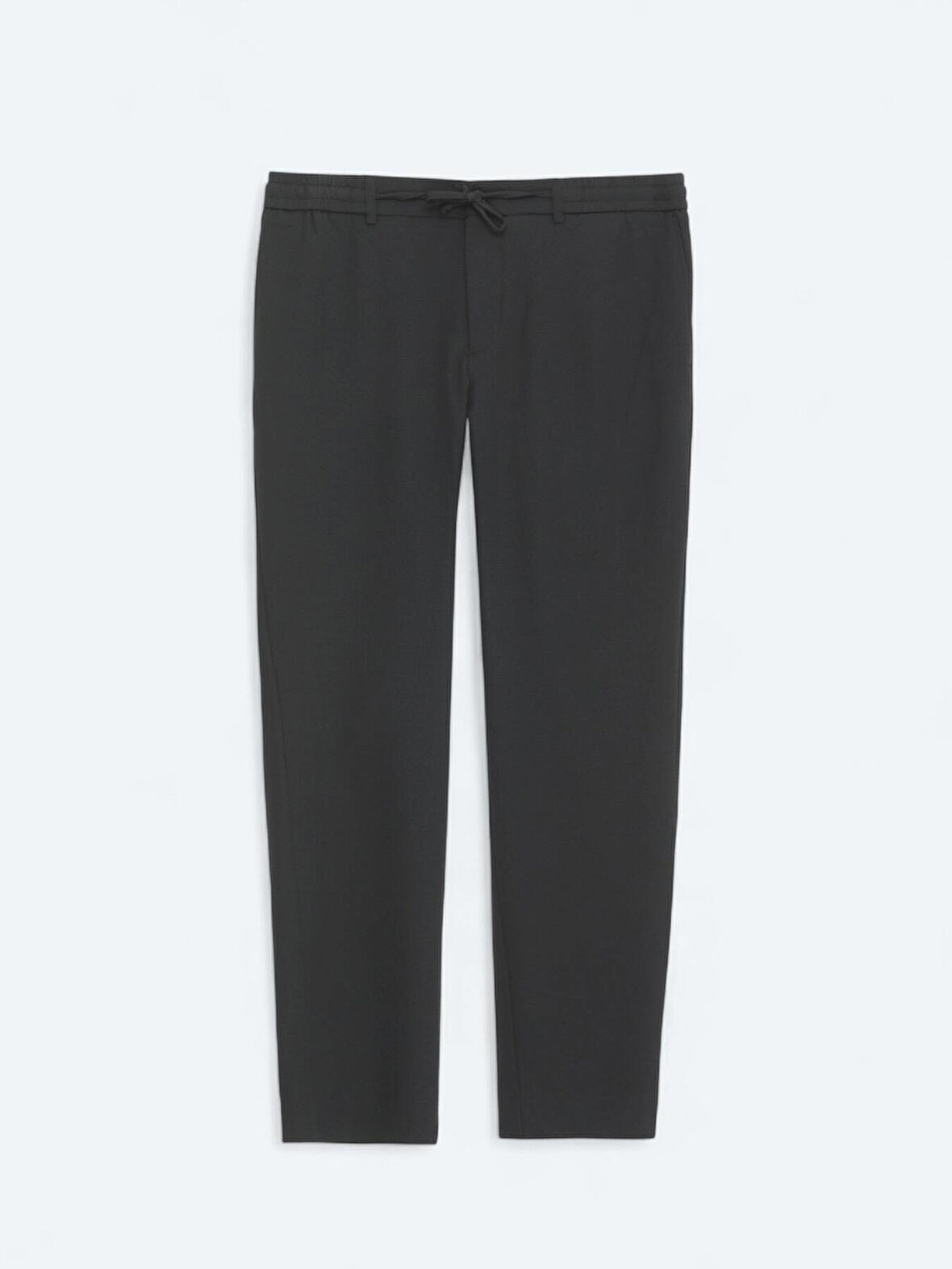 Siyah Düz Dokuma Jogging Fit Casual Pantolon