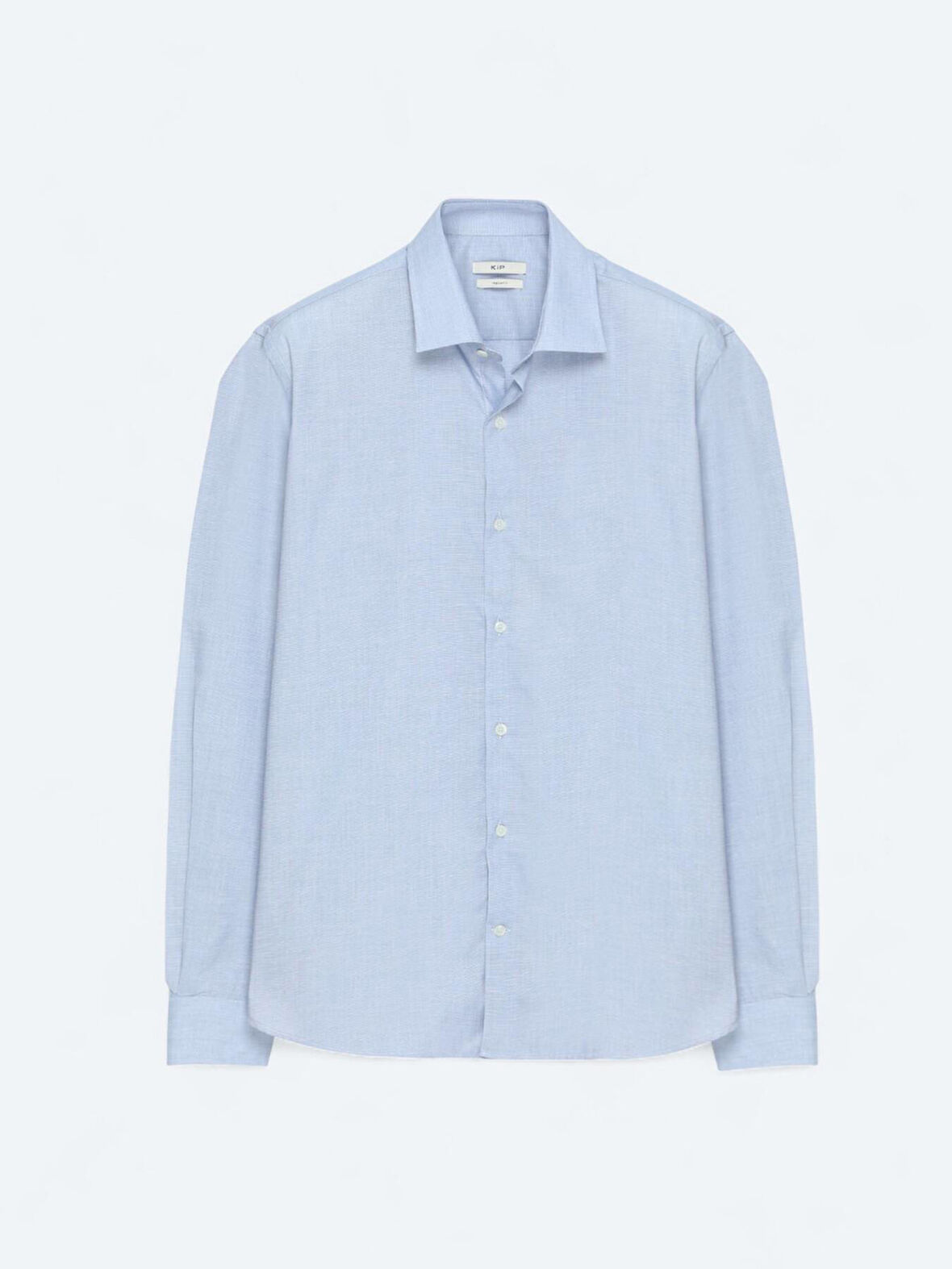 Açık Mavi Regular Fit Dokuma Klasik Pamuk Karışımlı Gömlek