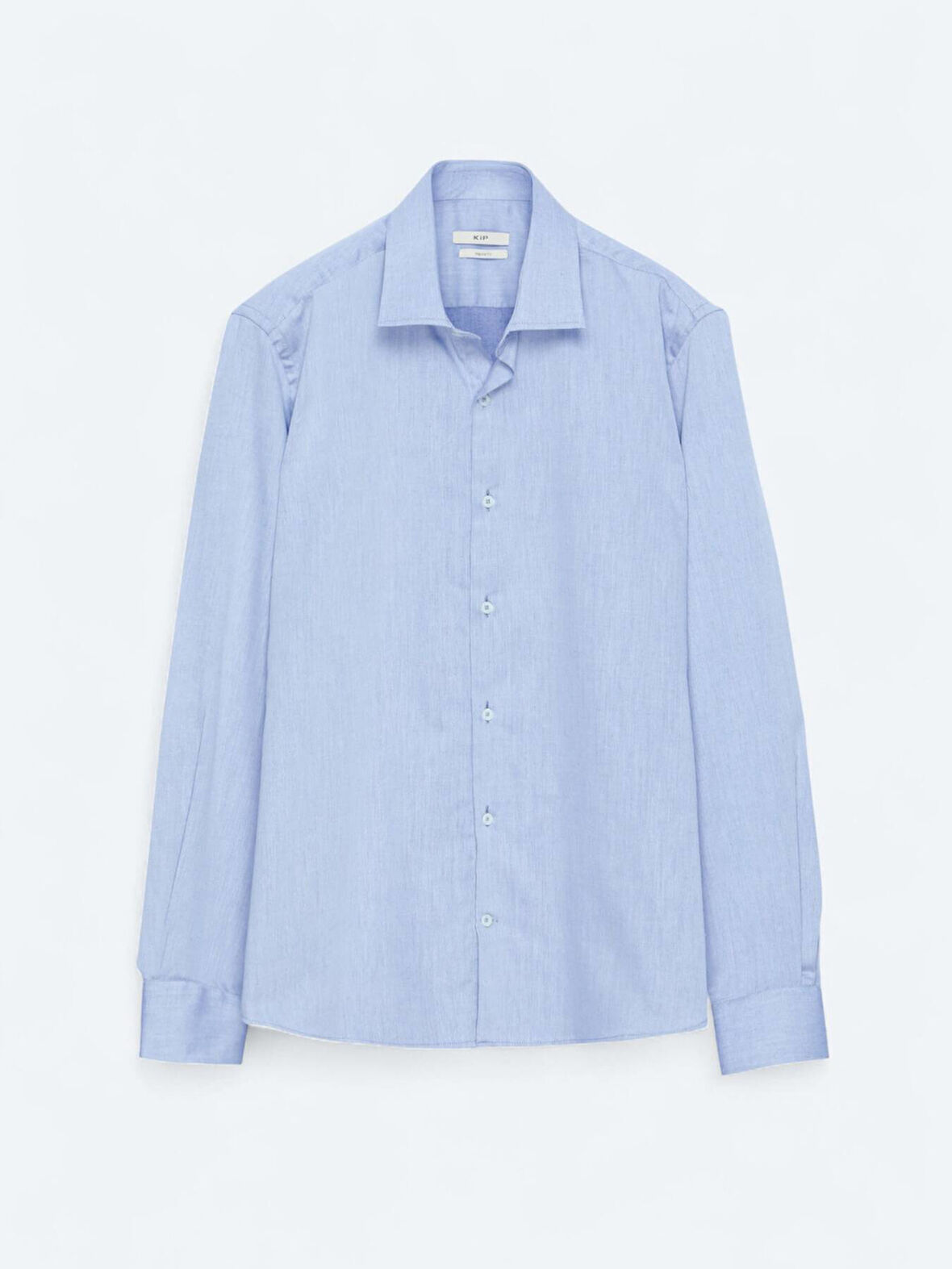 Açık Lacivert Regular Fit Dokuma Klasik Pamuk Karışımlı Gömlek