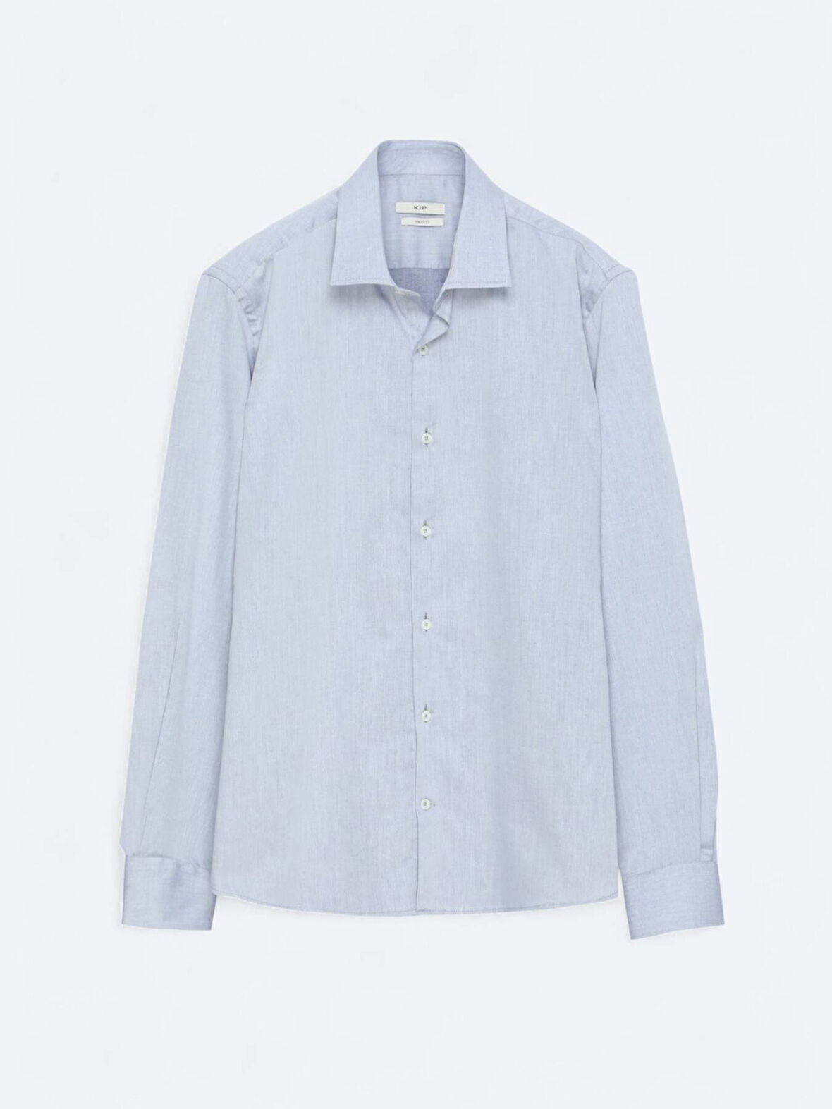 Gri Regular Fit Dokuma Klasik Pamuk Karışımlı Gömlek