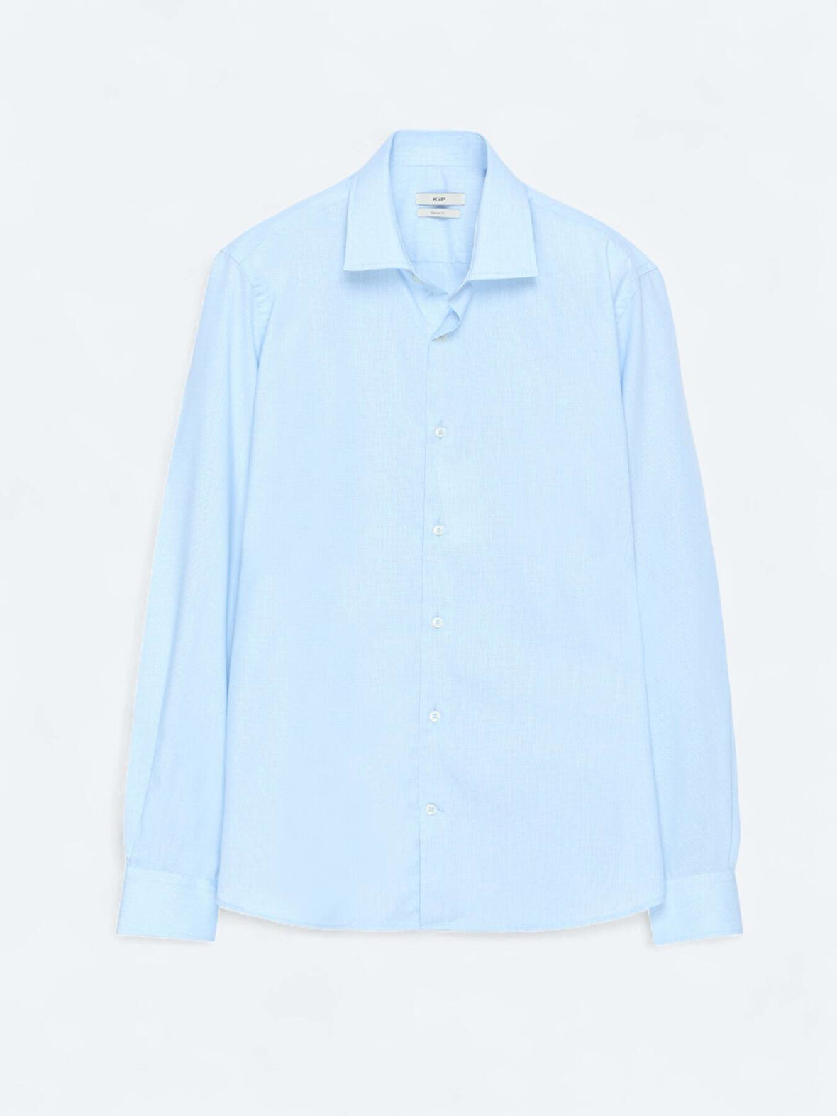 Açık Mavi Regular Fit Dokuma Klasik Pamuk Karışımlı Gömlek