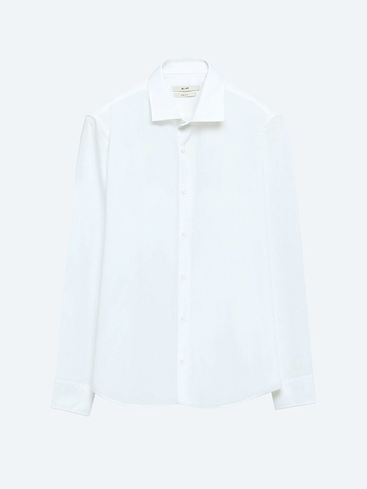 Beyaz Regular Fit Dokuma Klasik Pamuk Karışımlı Gömlek