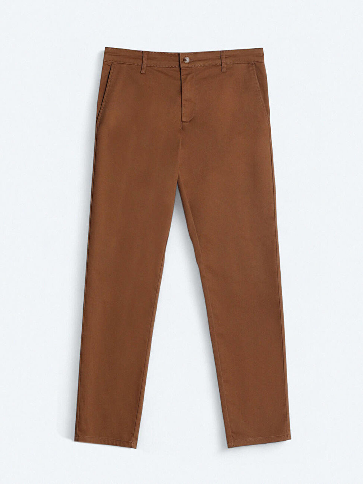 Deve Tüyü Düz Dokuma Regular Fit Casual Pamuk Karışımlı Pantolon