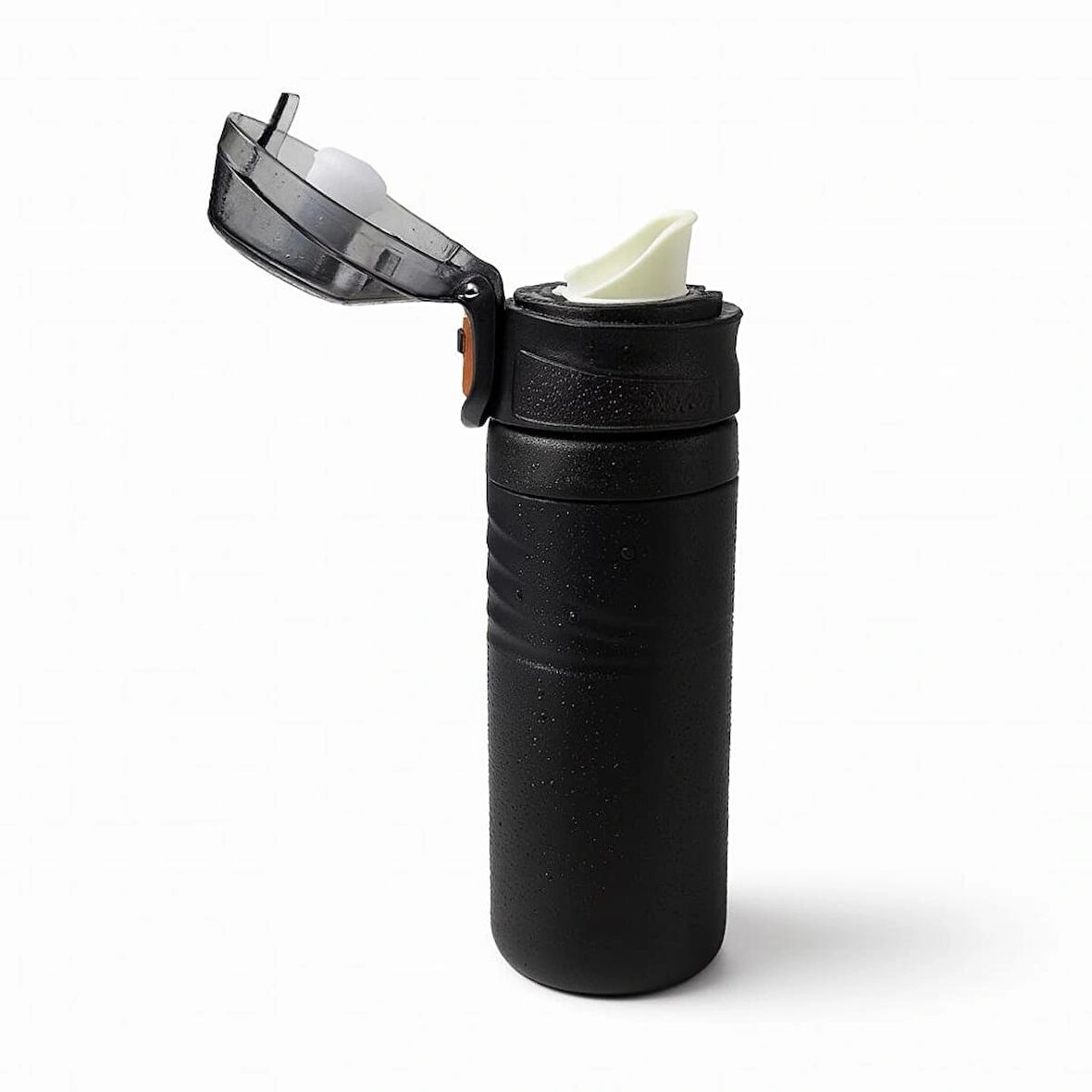 Dekorasyaa Paslanmaz Çelik Sızdırmaz Termos - Siyah - 550 ml - Kilitli