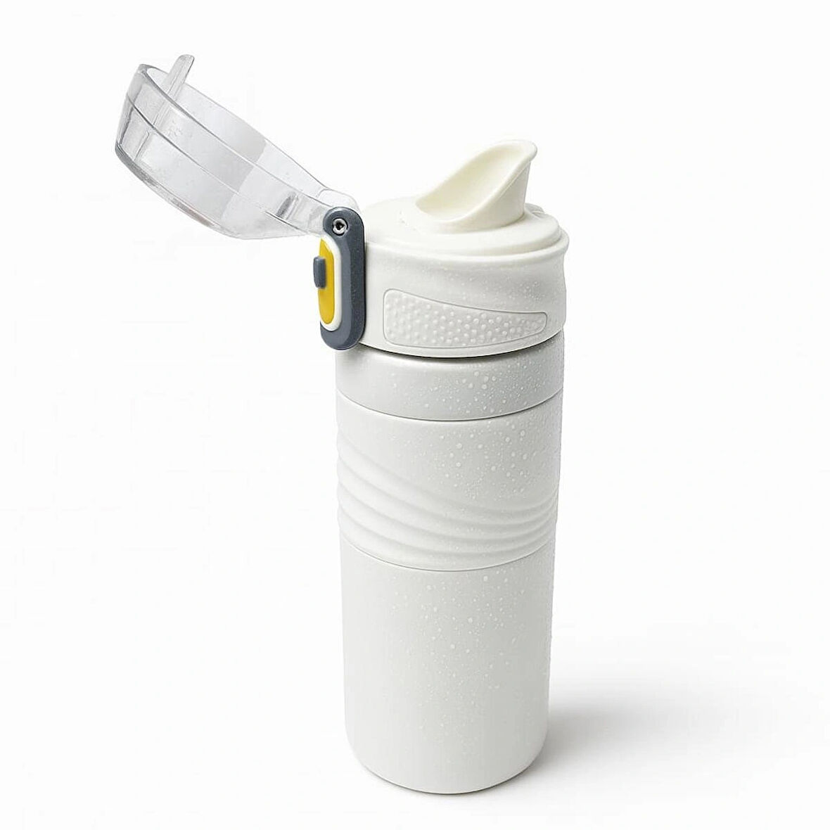 Dekorasyaa Paslanmaz Çelik Sızdırmaz Termos - Beyaz - 550 ml - Kilitli