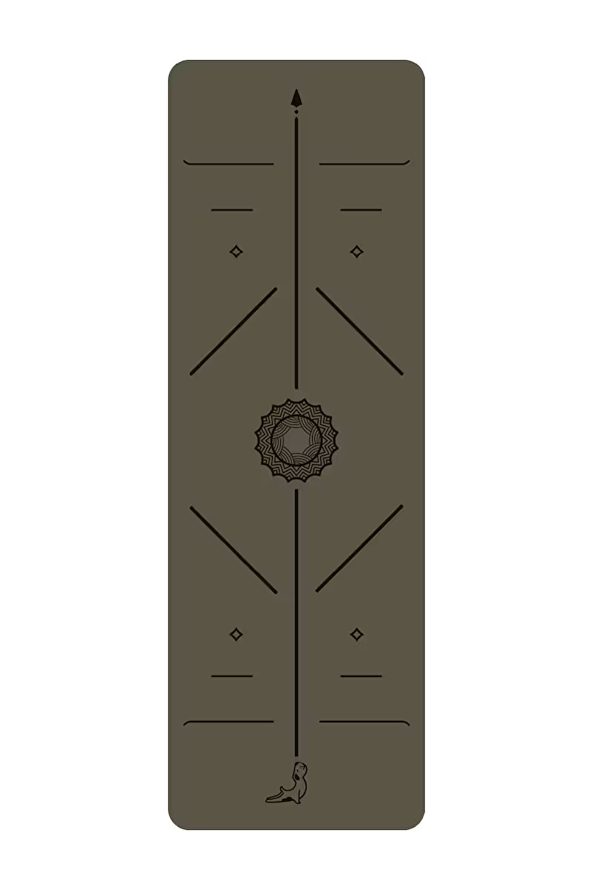 Focus Serisi Kahverengi 4.1 mm Doğal Kauçuk Kaydırmaz Yoga Matı